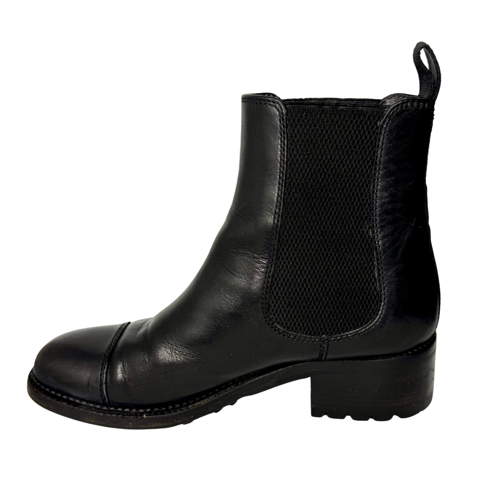Chanel Black Calfskin Elastic Ankle Boots – Size 36