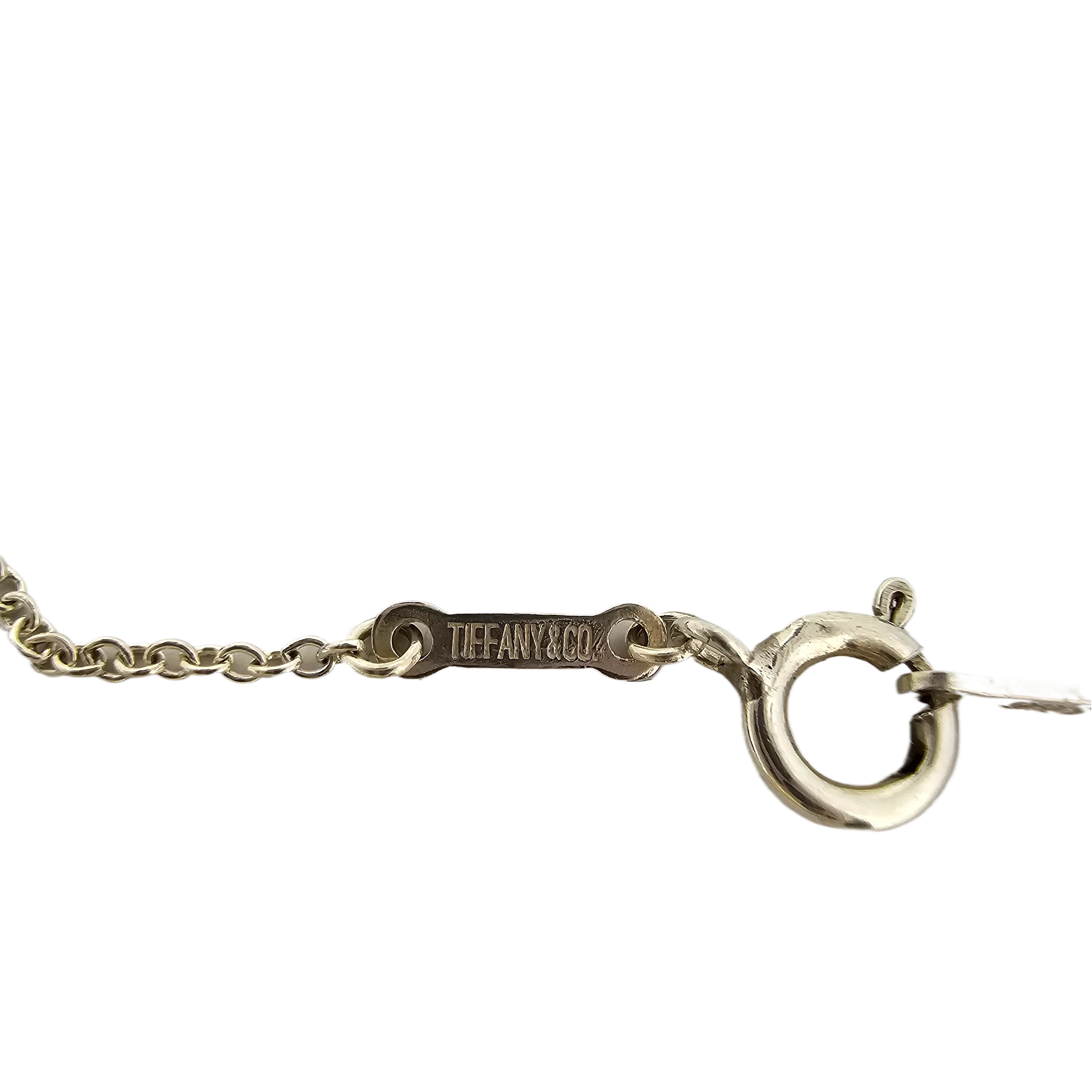 Tiffany & Co Sterling Silver Madonna Pendant Necklace