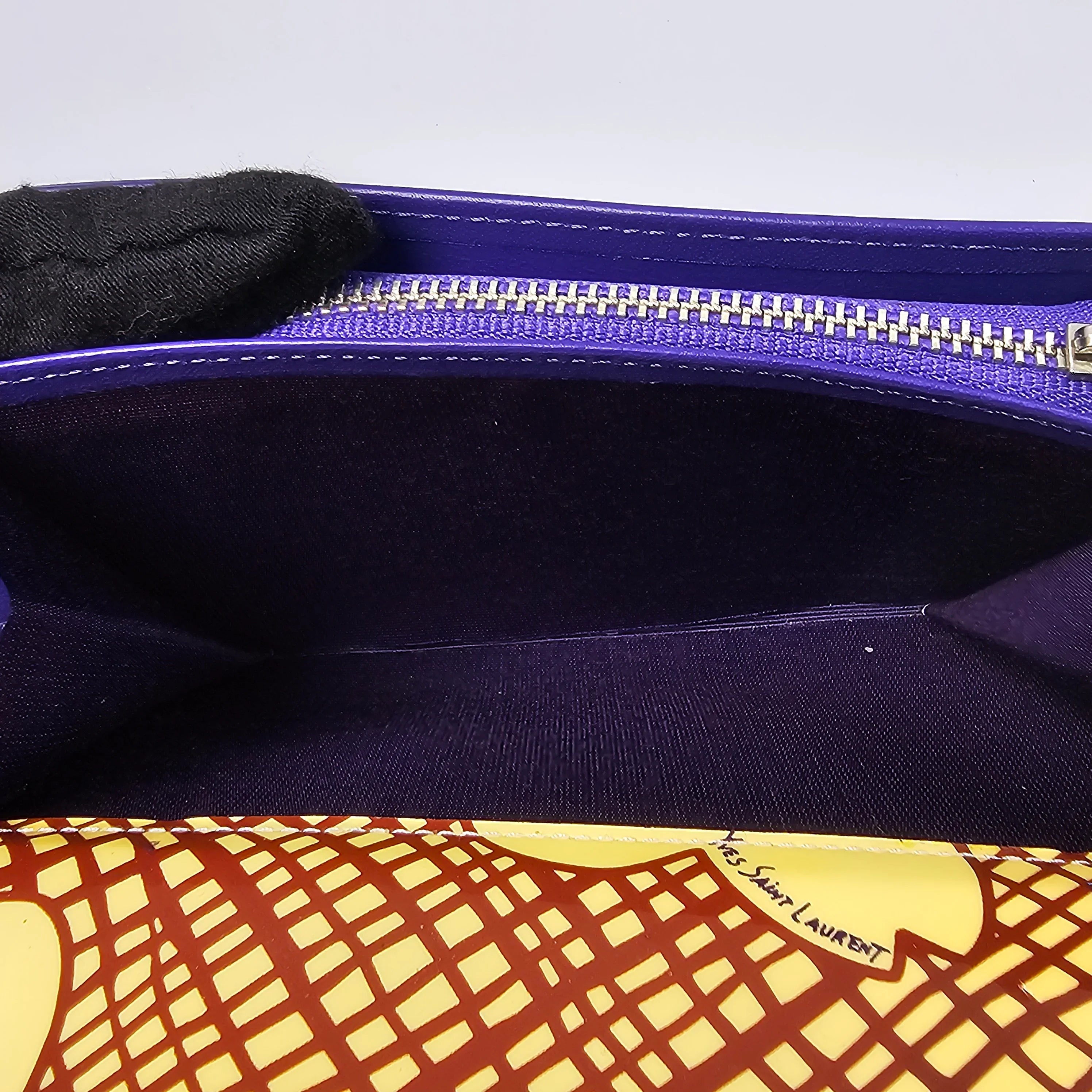 Yves Saint Laurent Abstract Canvas Wallet