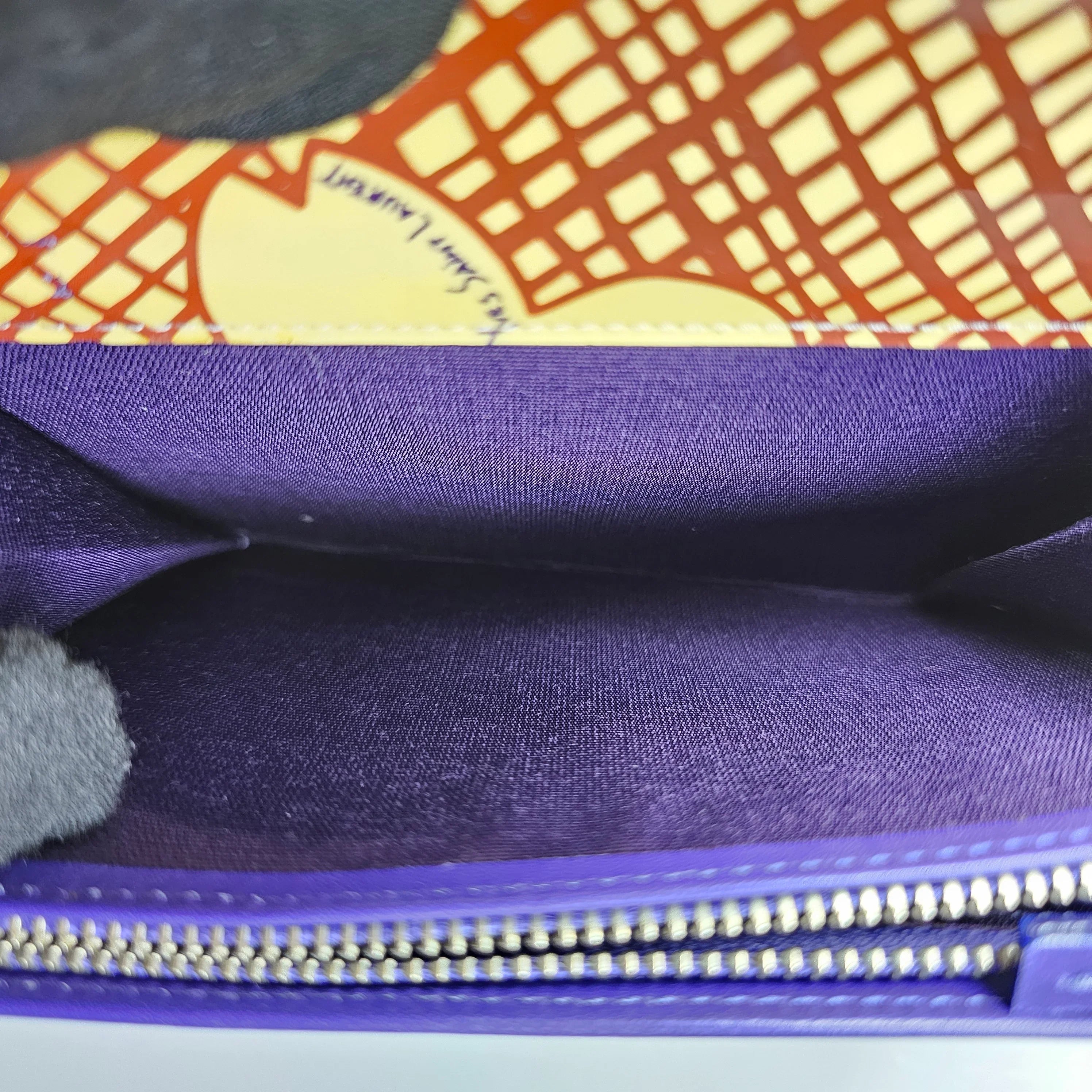 Yves Saint Laurent Abstract Canvas Wallet