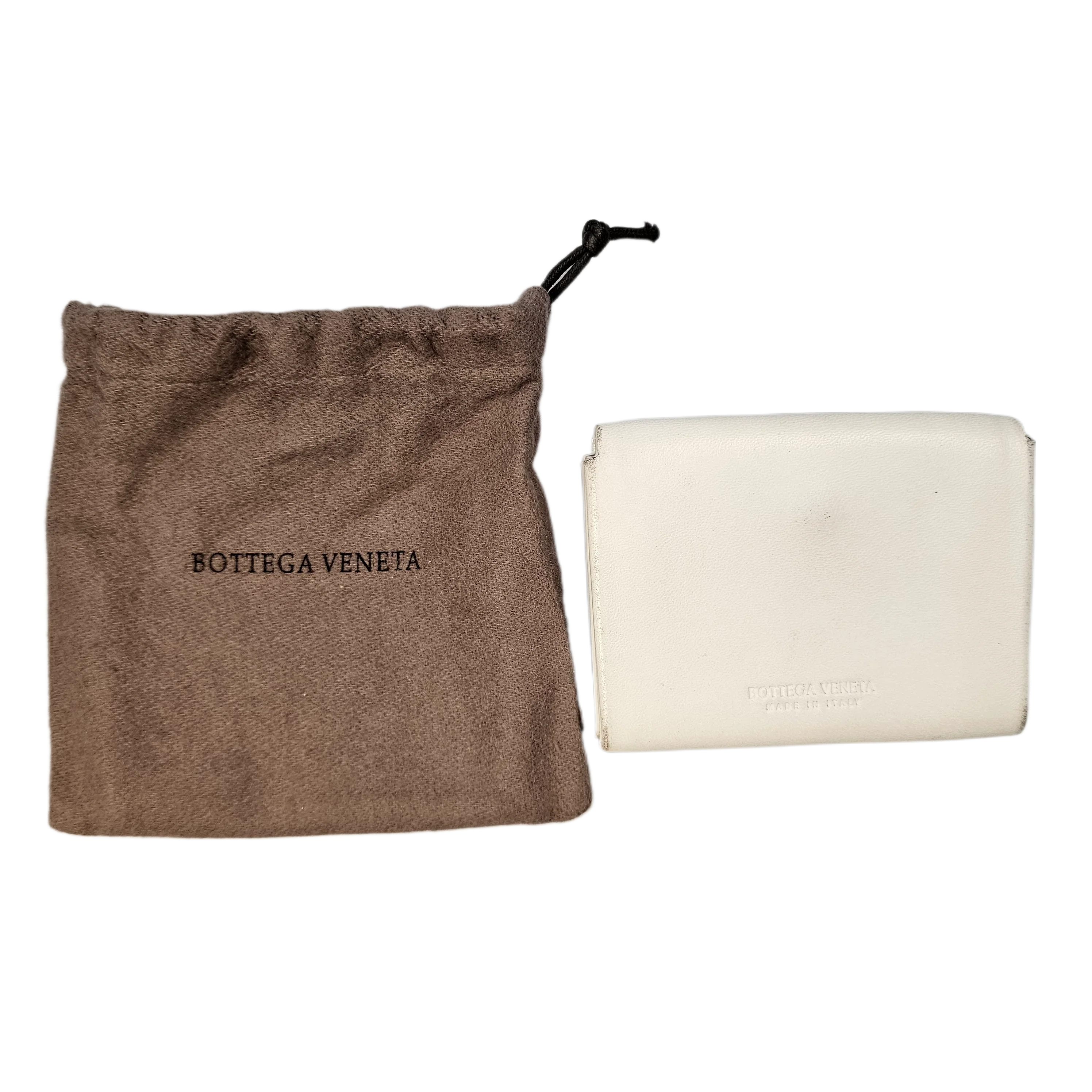 Bottega Veneta White Leather Wallet