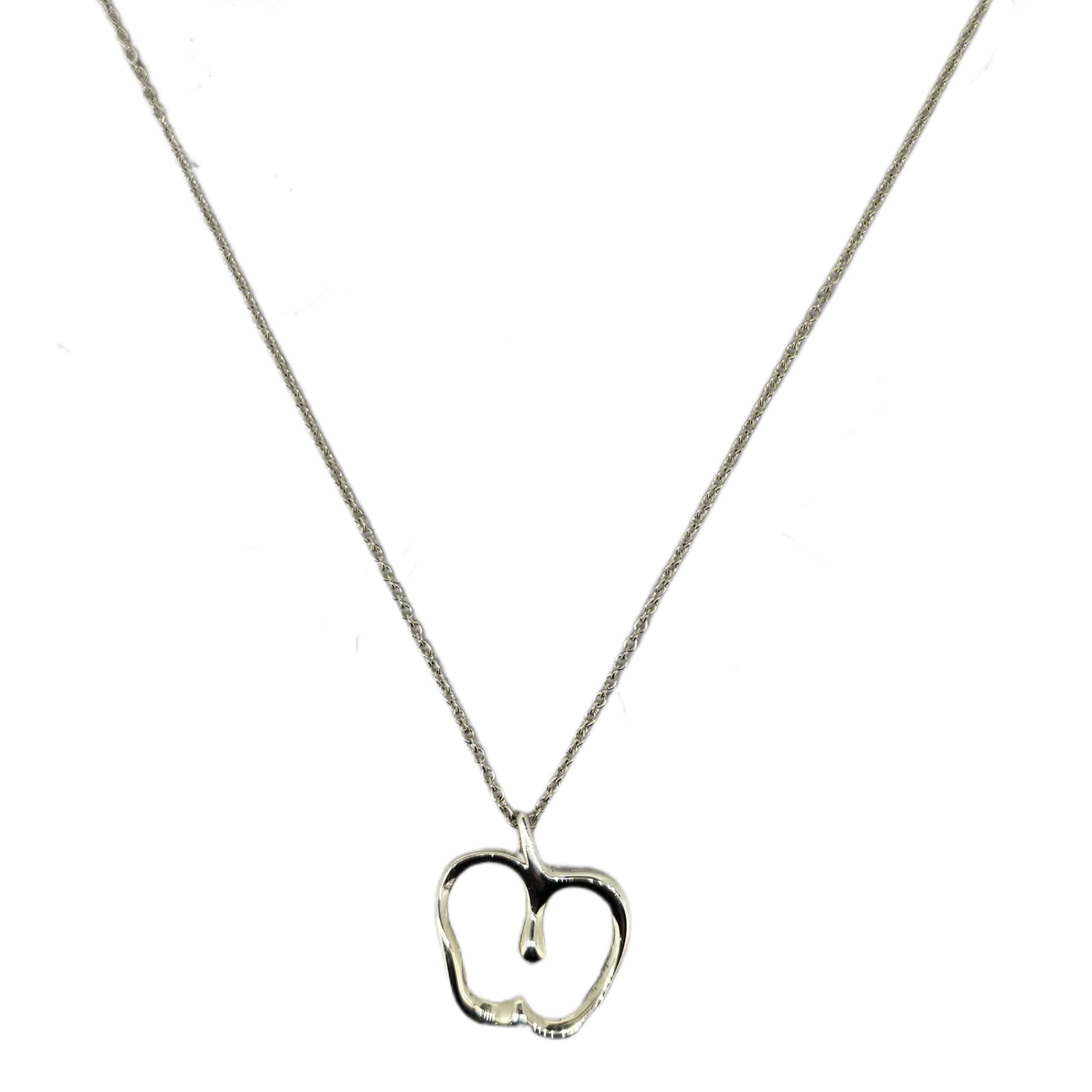 Tiffany & Co Sterling Silver Apple Necklace