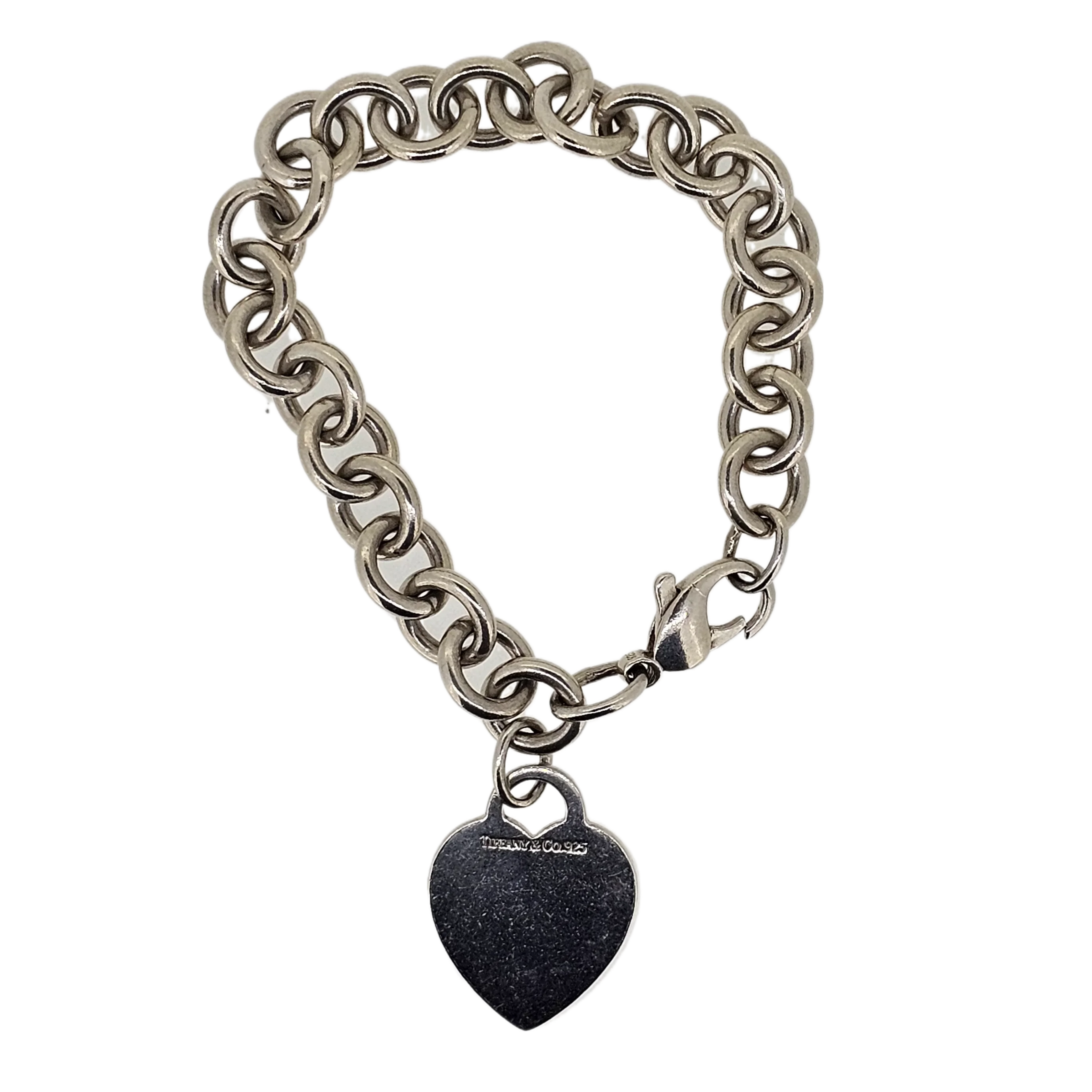 Tiffany & Co Sterling Silver Heart Tag Bold Links Bracelet