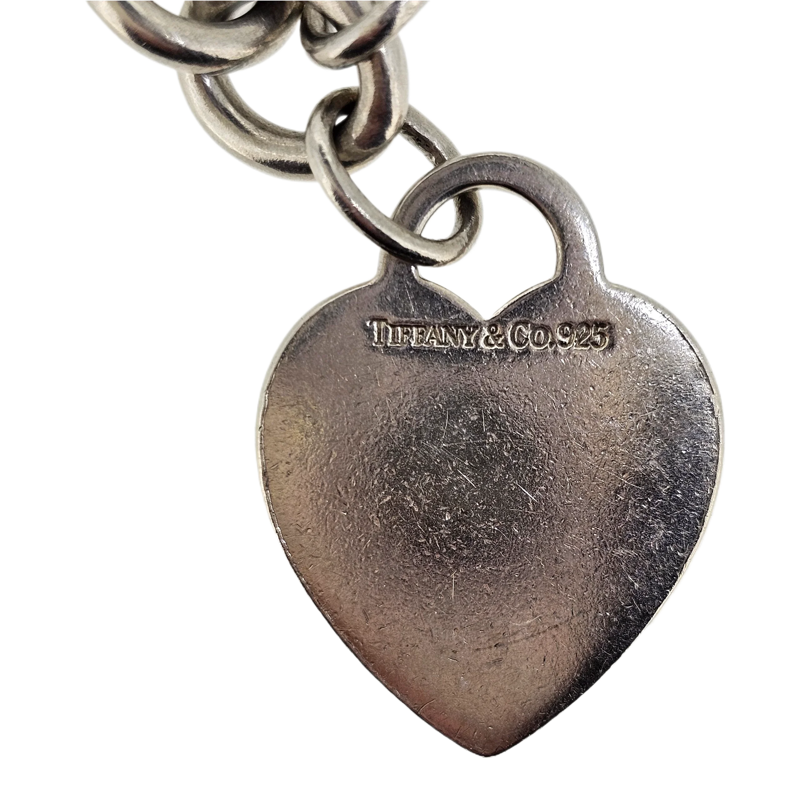 Tiffany & Co Sterling Silver Heart Tag Bold Links Bracelet