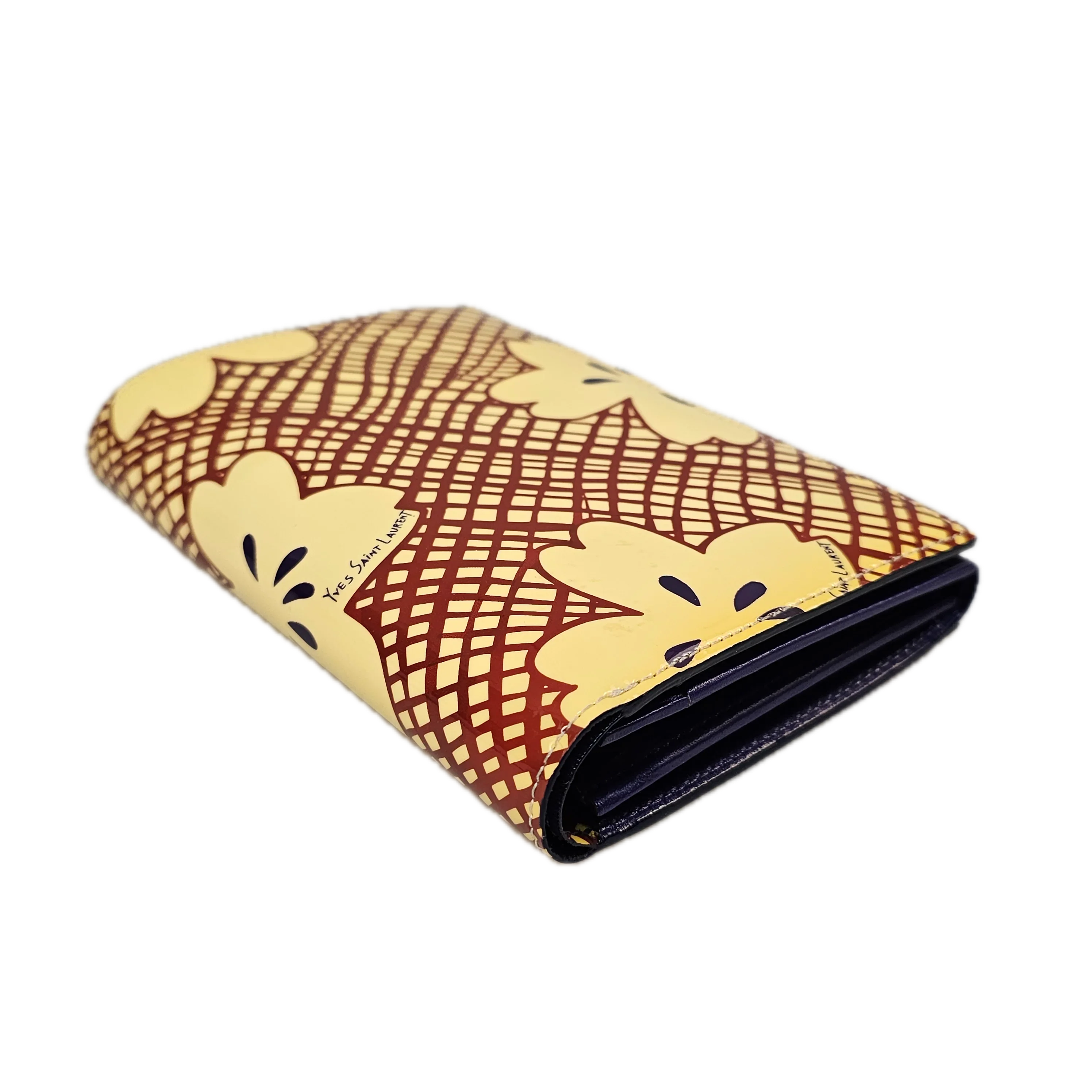 Yves Saint Laurent Abstract Canvas Wallet