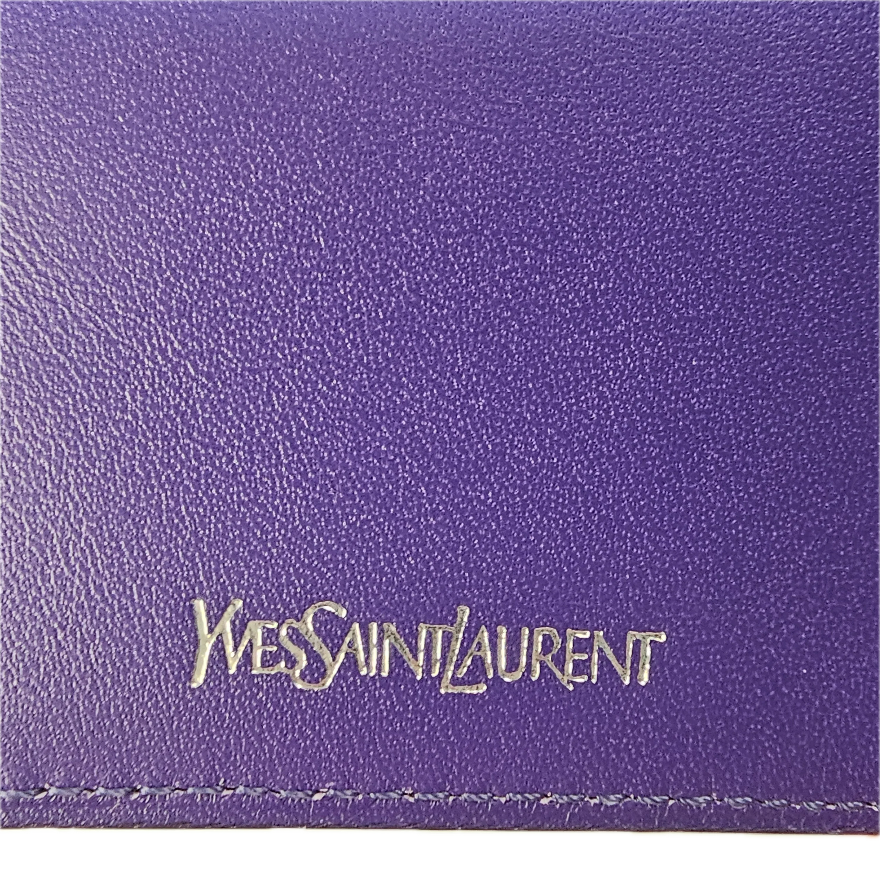 Yves Saint Laurent Abstract Canvas Wallet