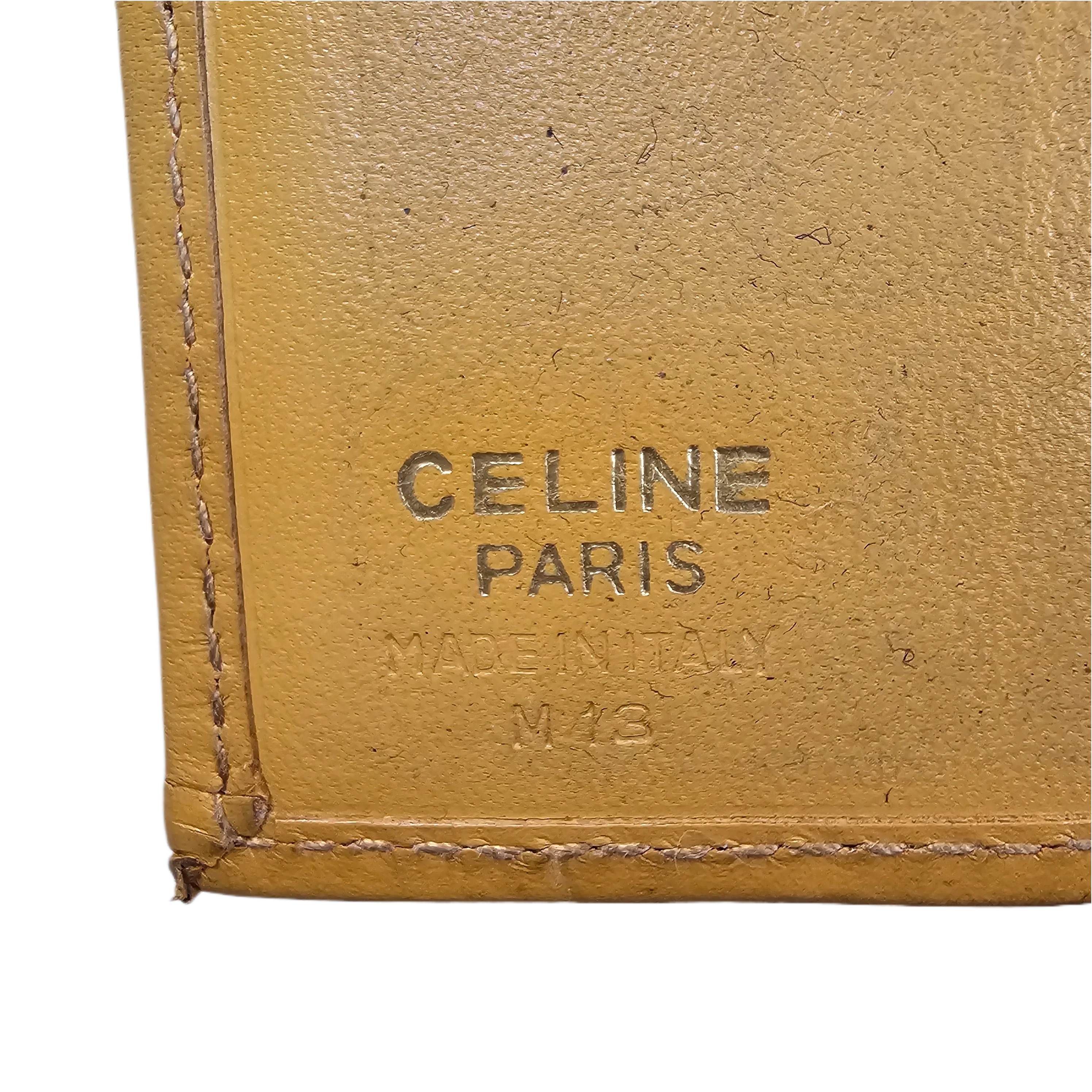 Celine Monogram Leather & Canvas Wallet