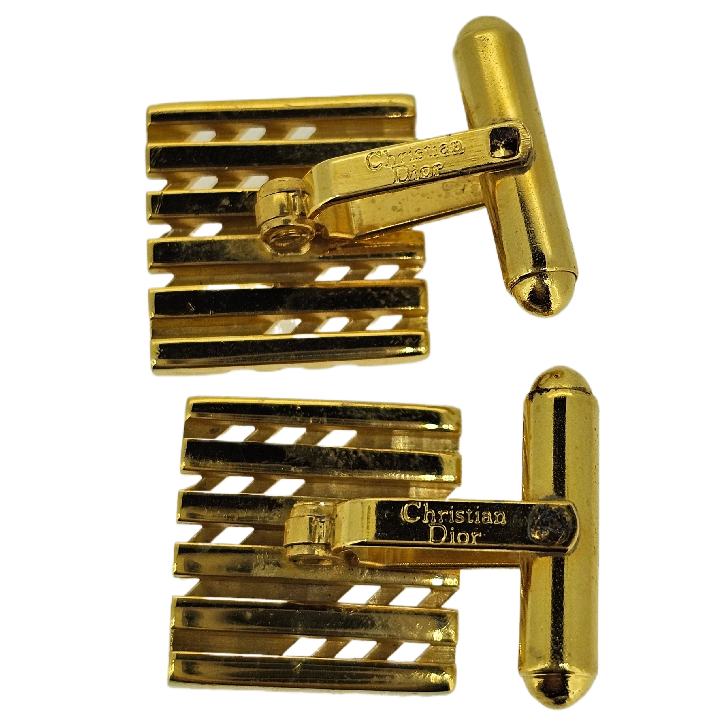 Dior Metal Gold-tone Cufflinks