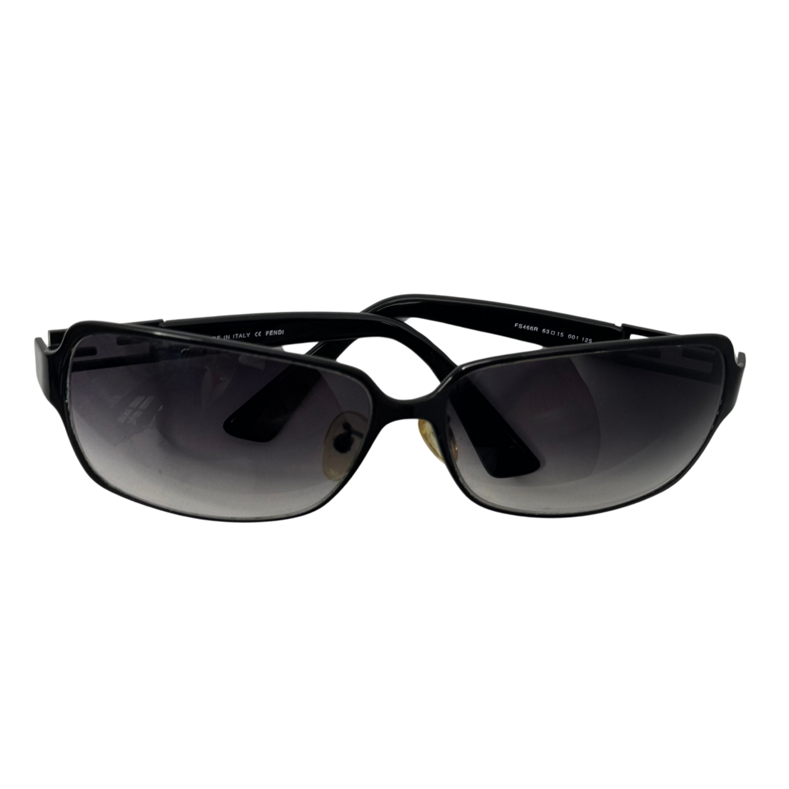 Fendi Black Rhinestone Angular Frame Sunglasses