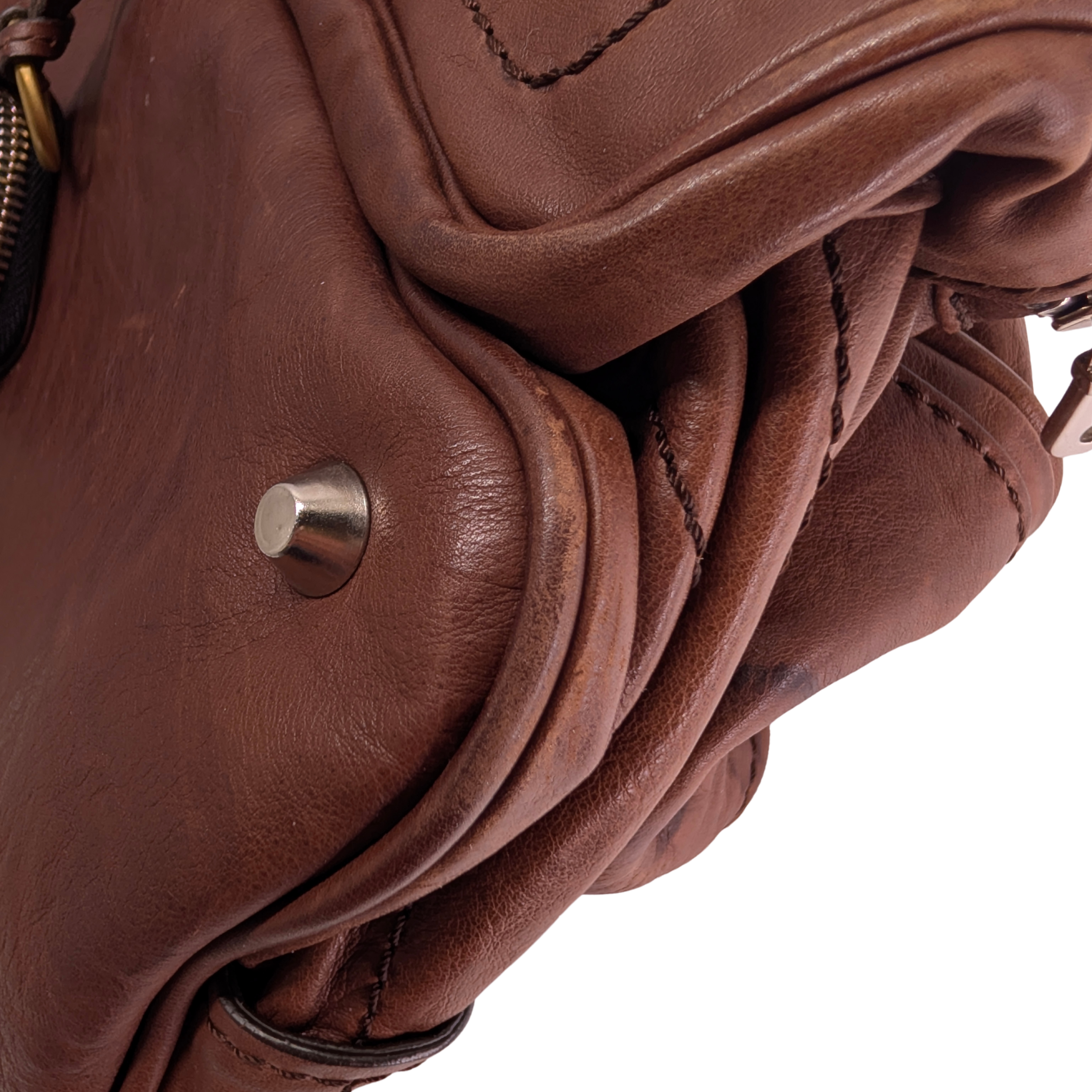 Chloe Betty Leather Handbag Brown