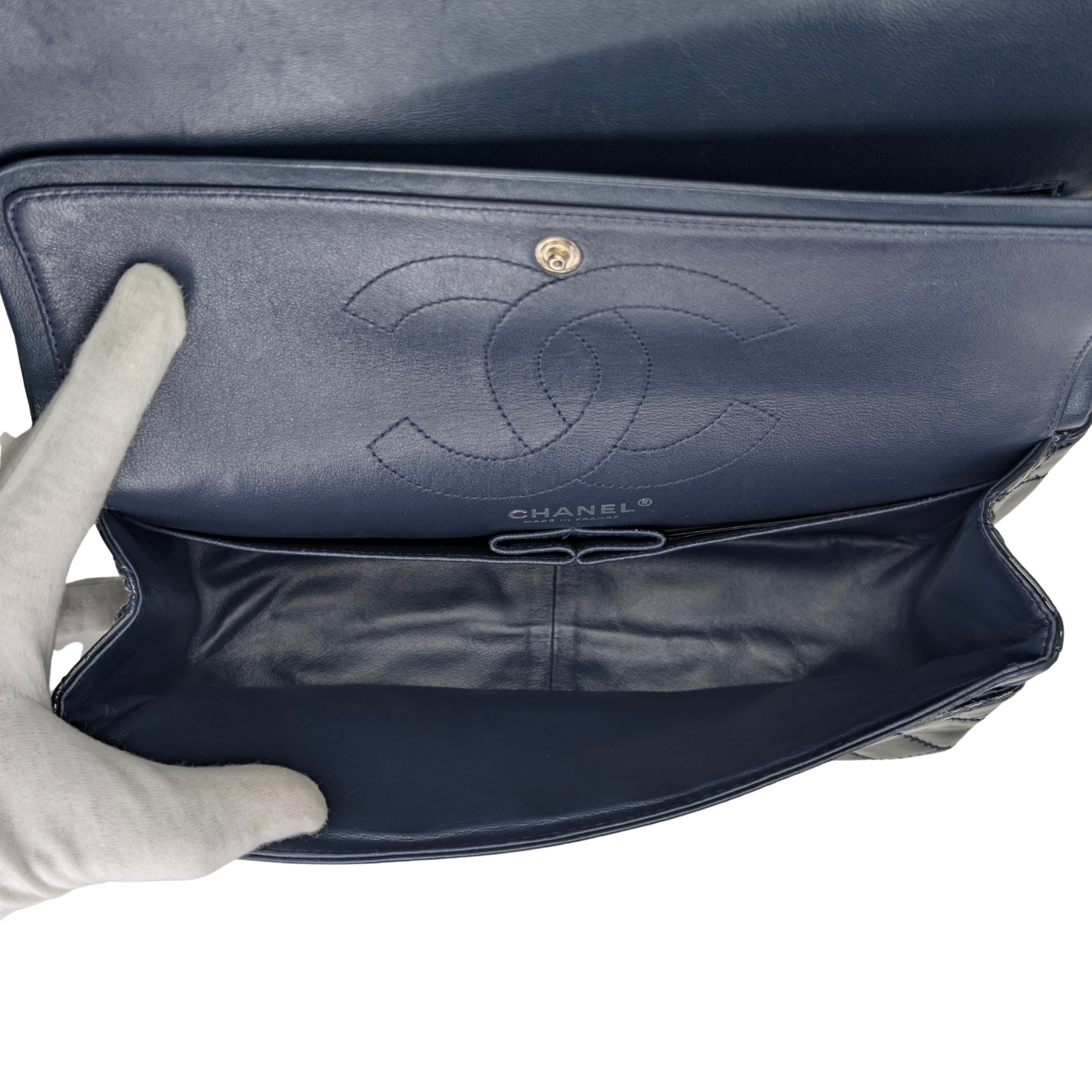 Chanel 2.55 Reissue 226 Patent Forest Green Bag