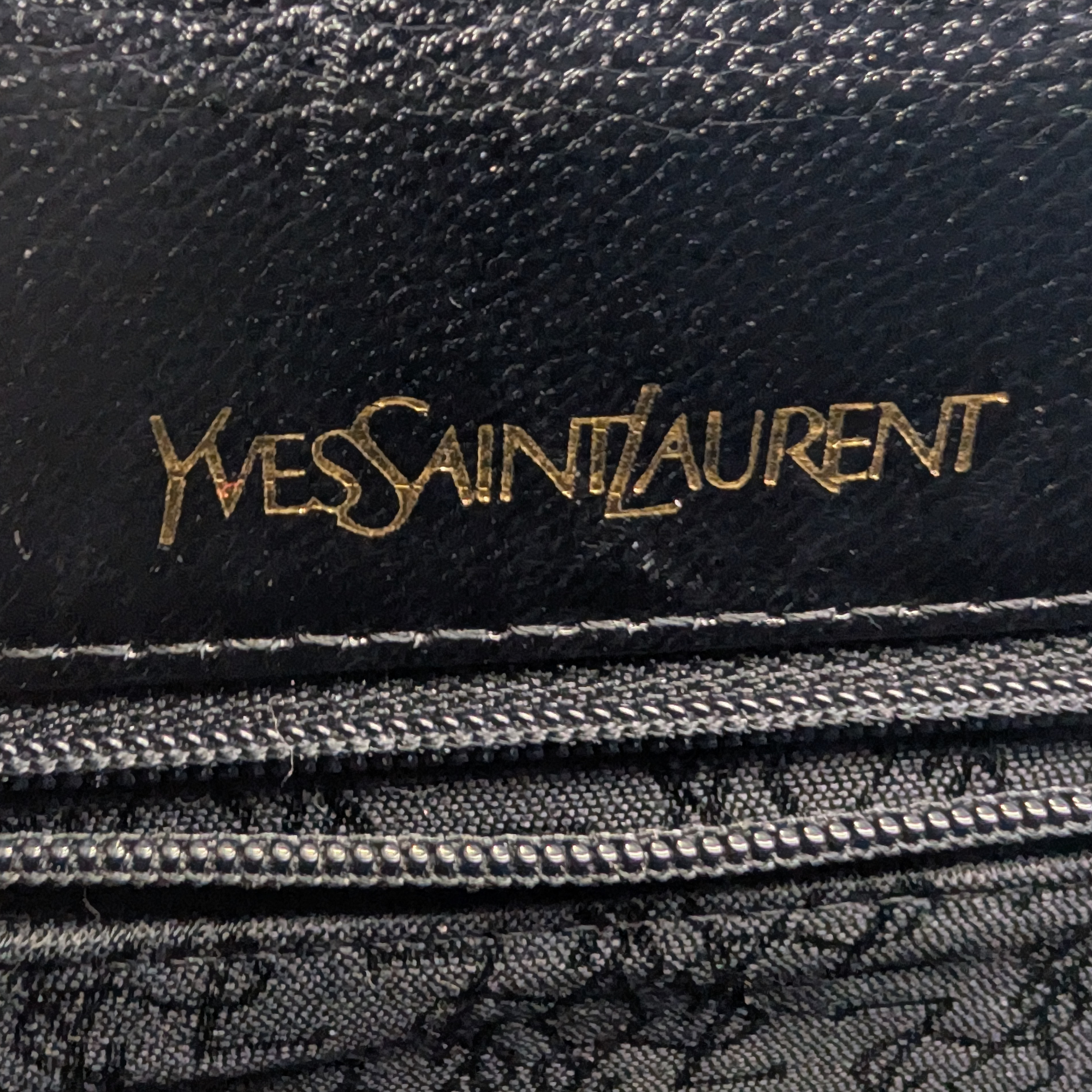 Saint Laurent Black Lizard Embossed Crossbody/Shoulder Bag