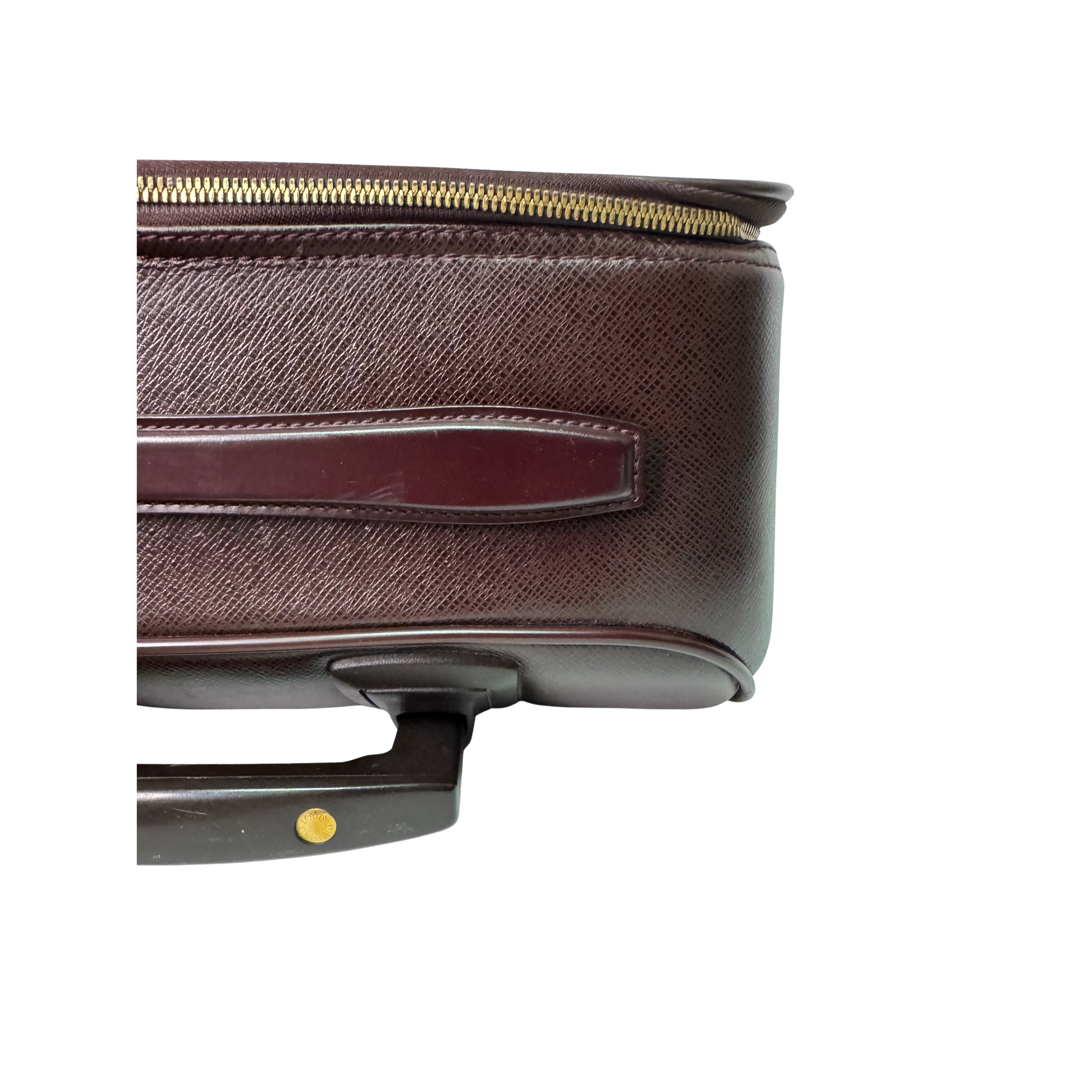 Louis Vuitton Pegase 45 Luggage Bag Leather Burgundy