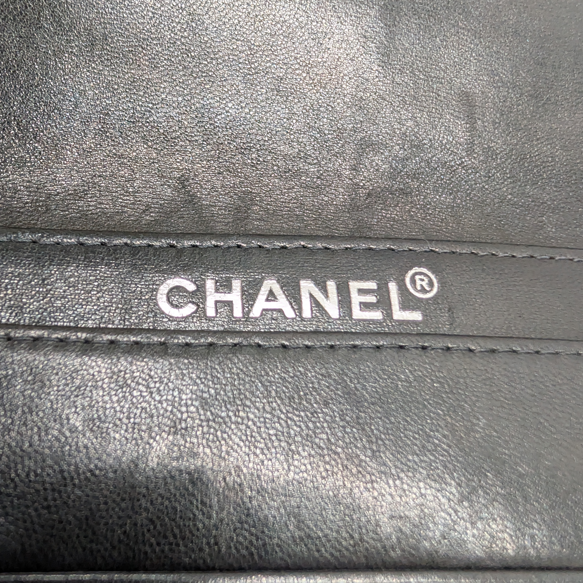 Chanel Chocolate Bar WOC Black/Silver Shoulder Bag