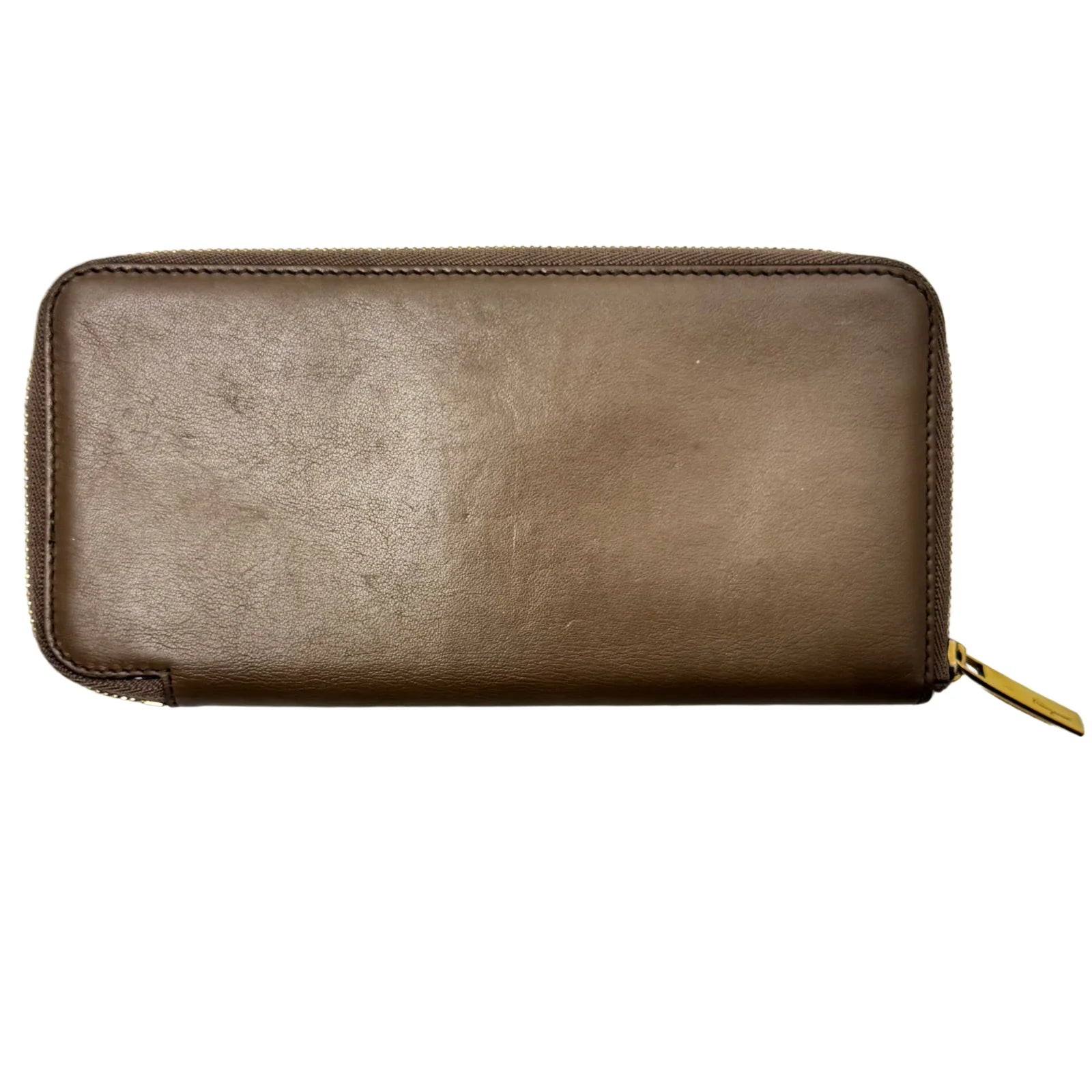 Salvatore Ferragamo Dark Brown Leather Long Wallet