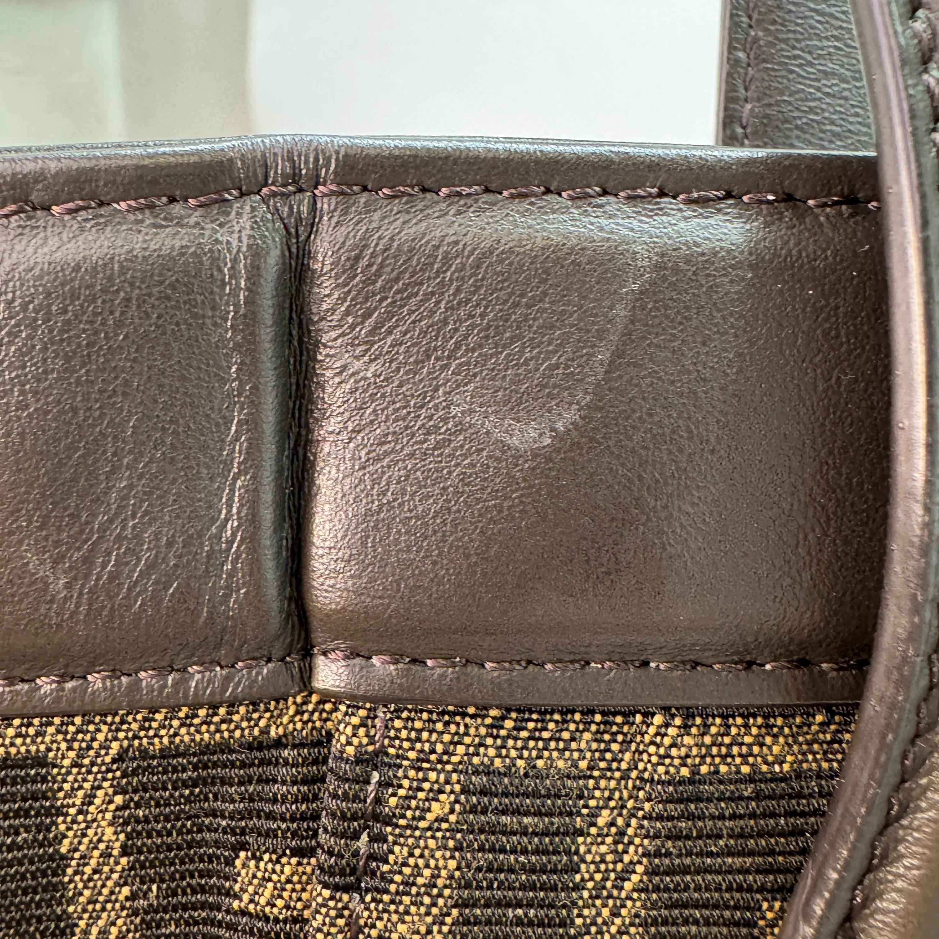 Fendi Origami Medium Fabric Tote Bag Brown - Lost Designer