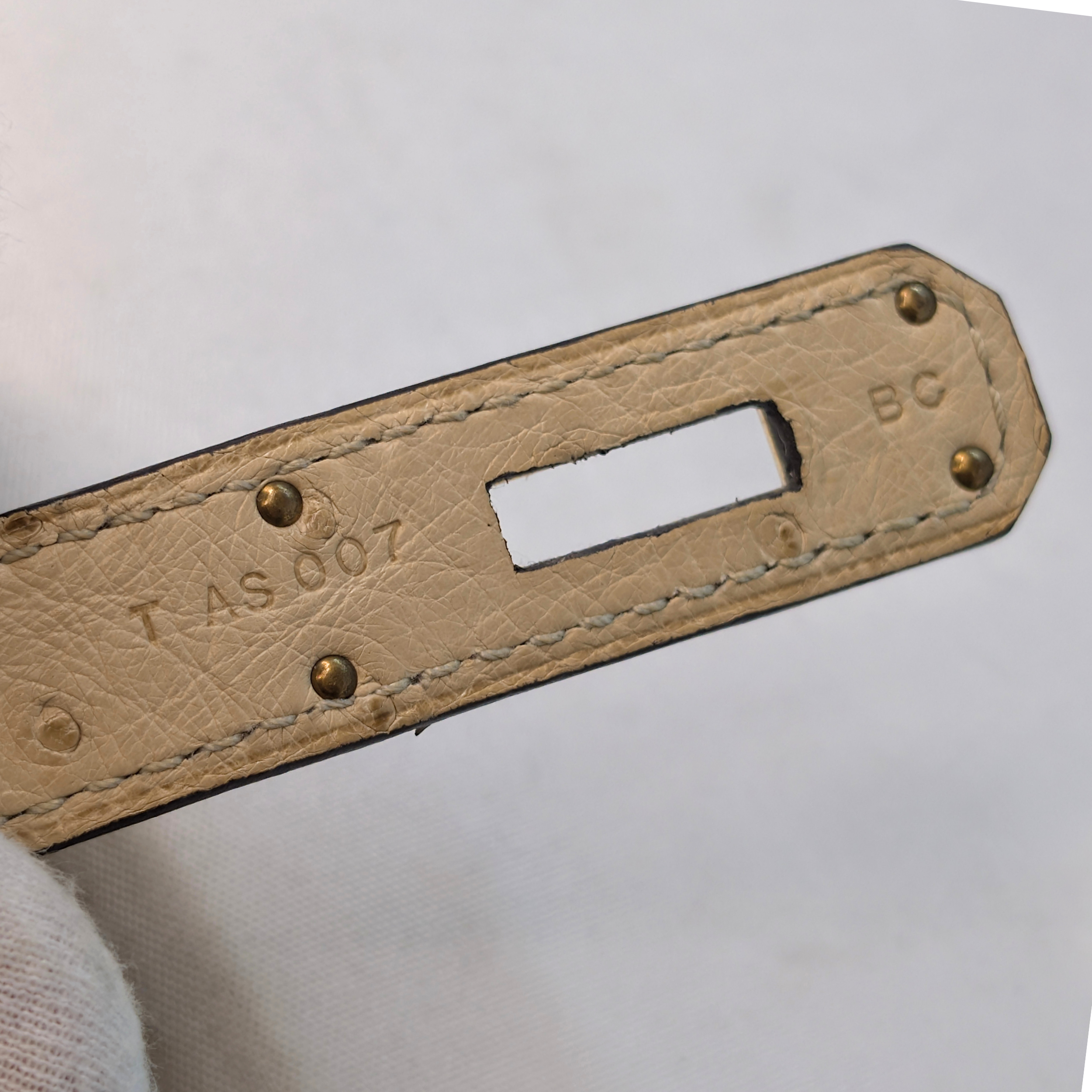 Hermès Birkin 30 Parchemin Ostrich Bag T Stamp GHW