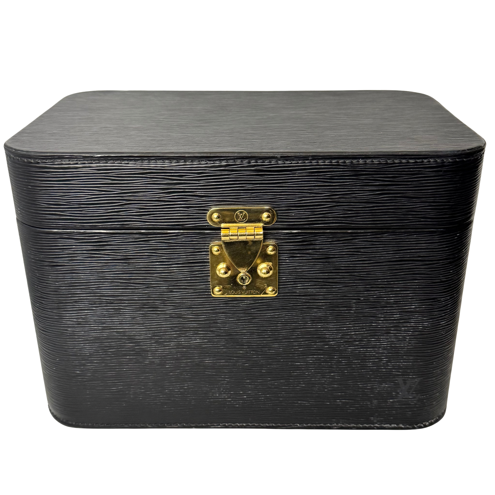 Louis Vuitton Black Epi Leather Train Case Luggage bag Black