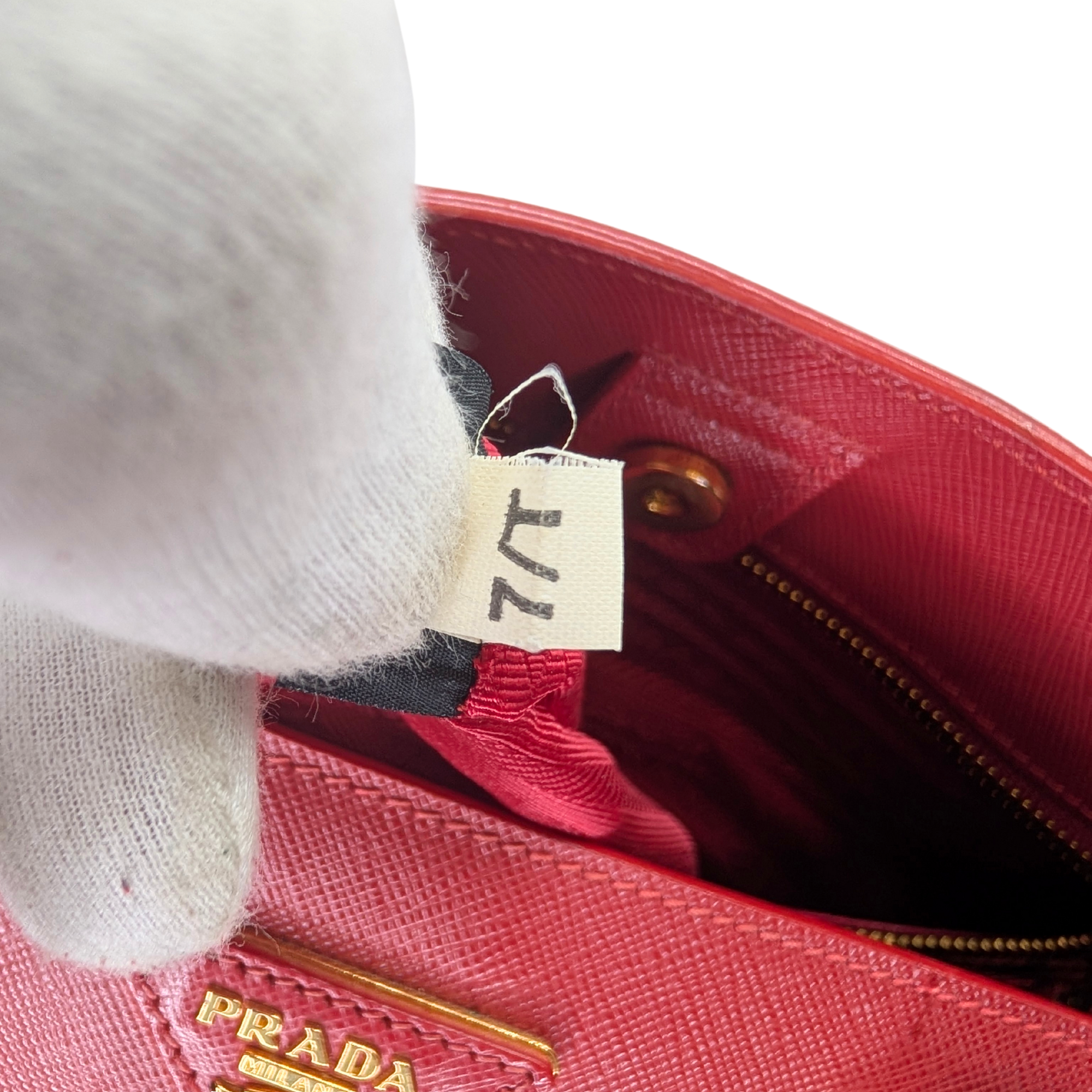 Prada Lux Open Saffiano Tote Bag Red