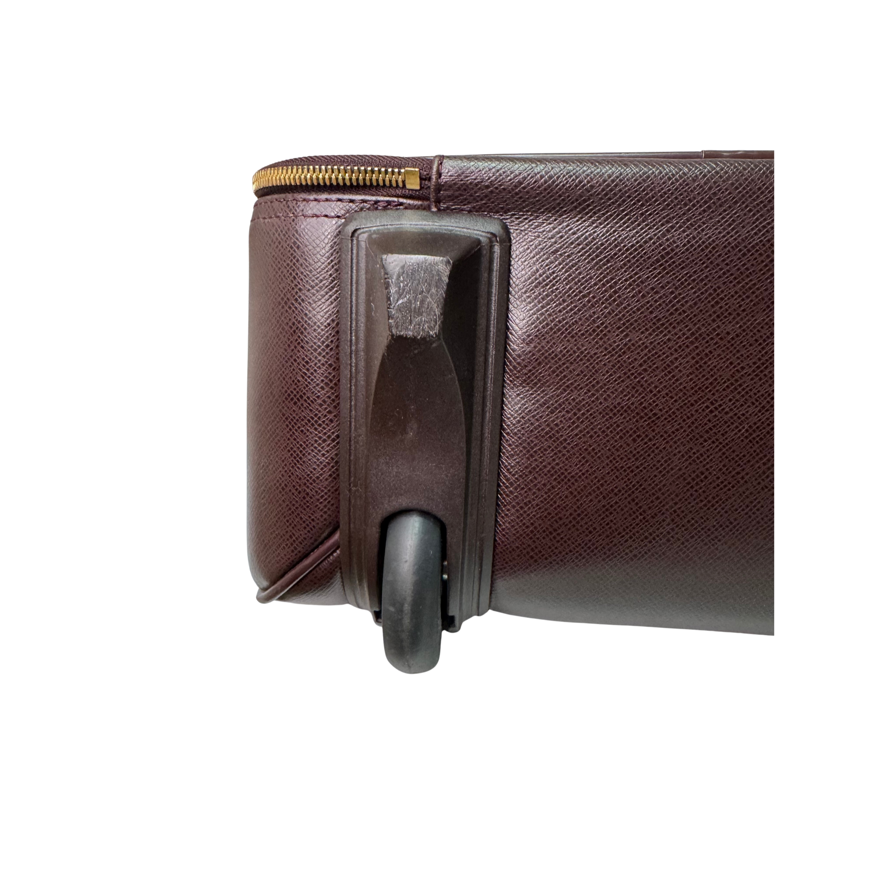 Louis Vuitton Pegase 45 Luggage Bag Leather Burgundy