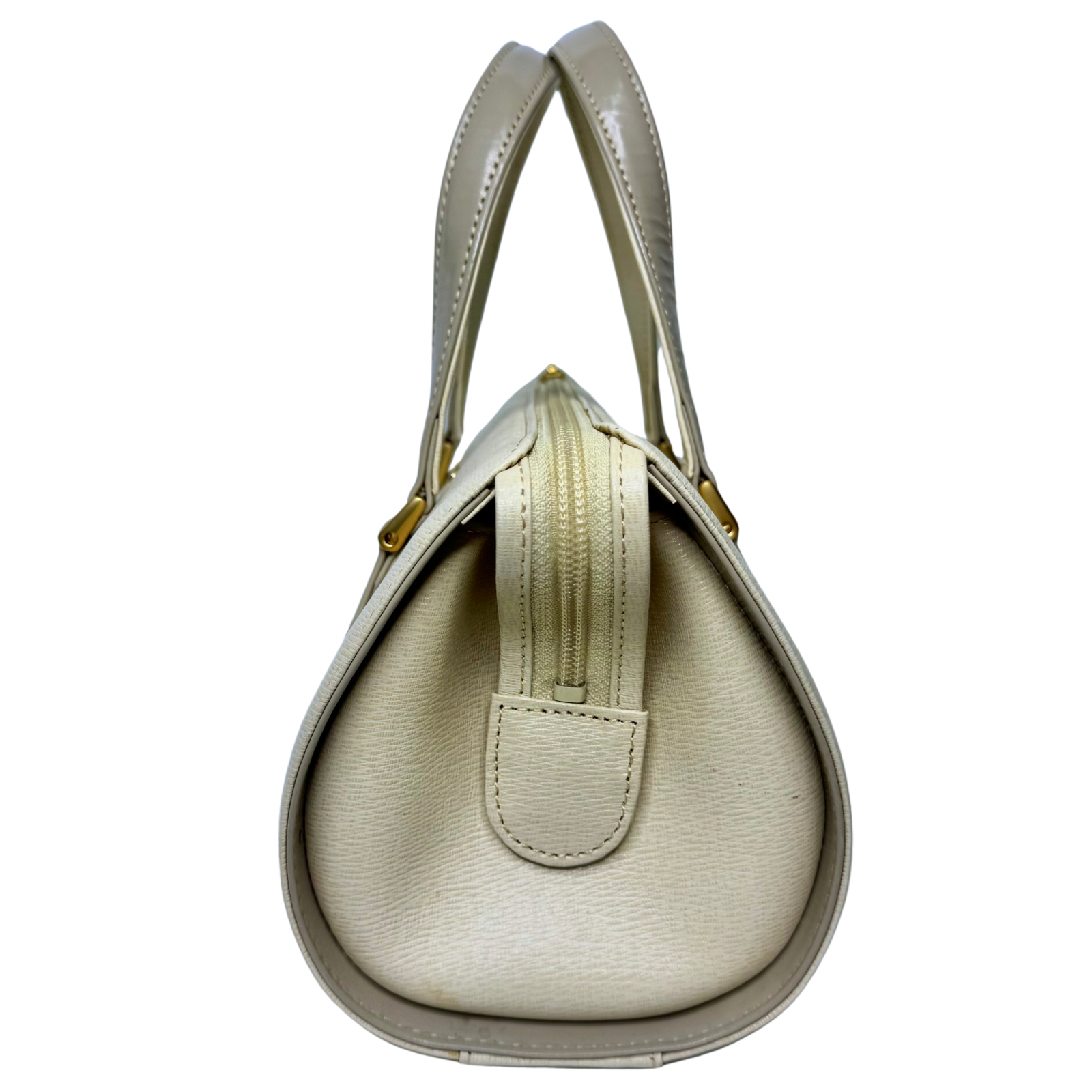 Burberry Mini Boston Bag Leather Beige