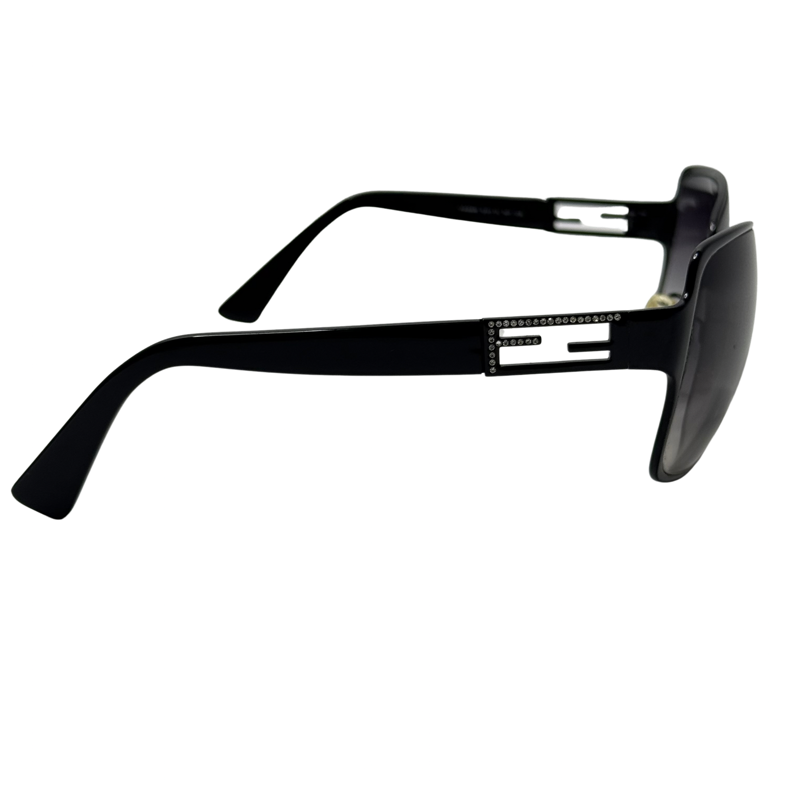 Fendi Black Rhinestone Angular Frame Sunglasses