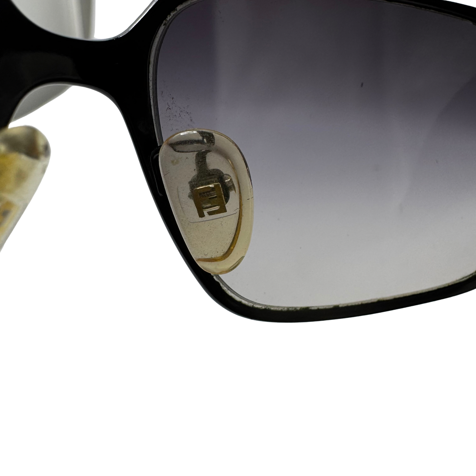 Fendi Black Rhinestone Angular Frame Sunglasses