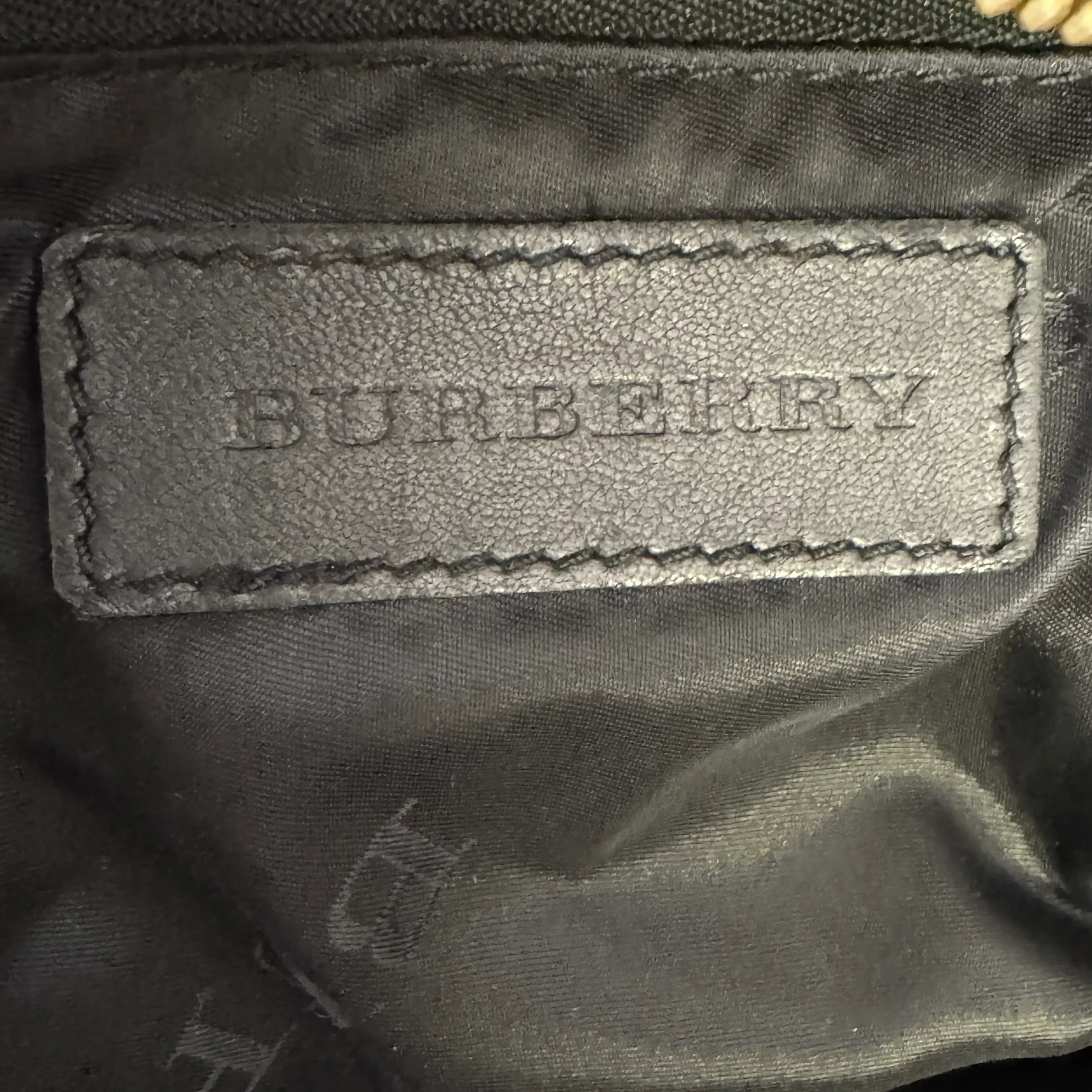 Burberry Black Studded Plissé Lambskin Leather Tote Bag