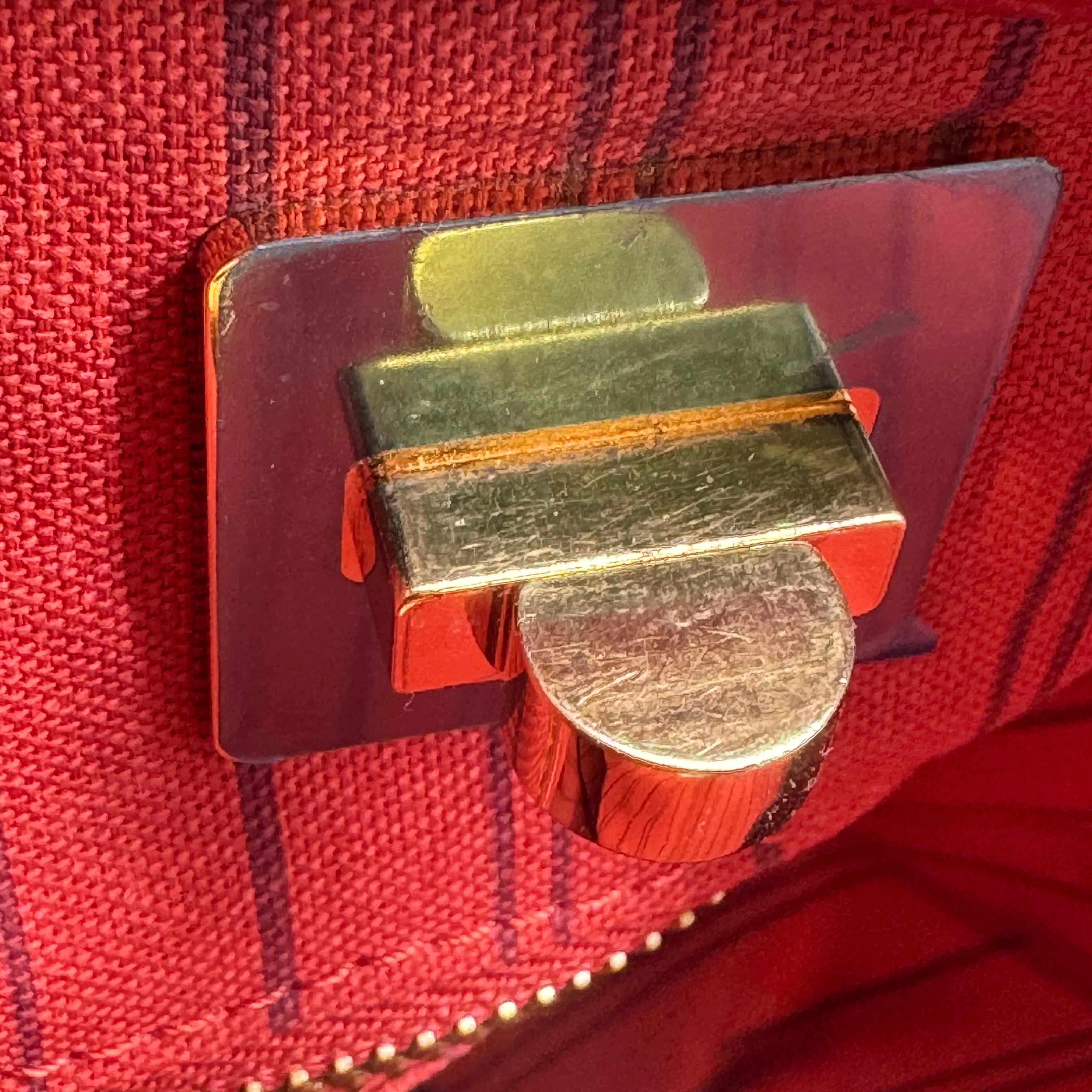 Louis Vuitton Empreinte Citadine Tote Bag Leather Red - Lost Designer