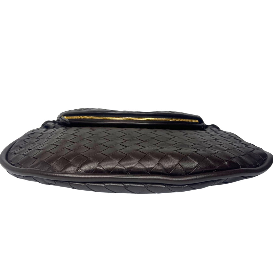Bottega Veneta Gemelli Large Shoulder Bag – Intrecciato Dark Brown