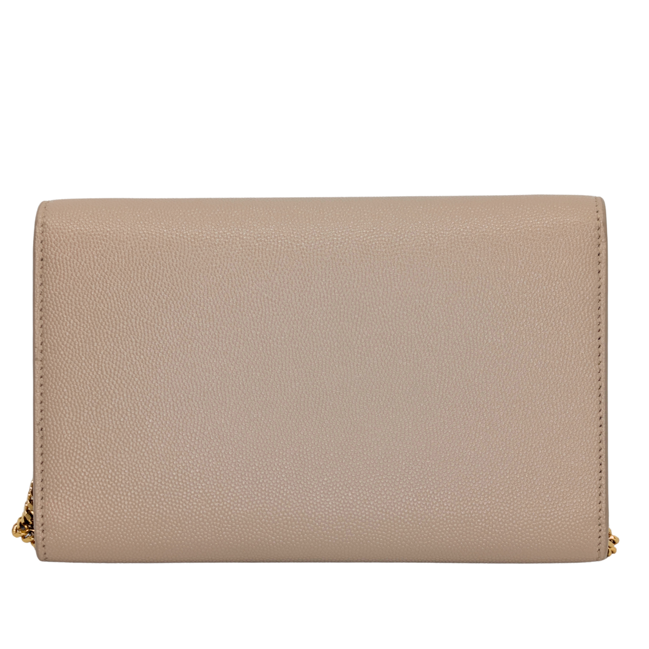 Yves Saint Laurent Uptown Wallet on Chain Dark Beige