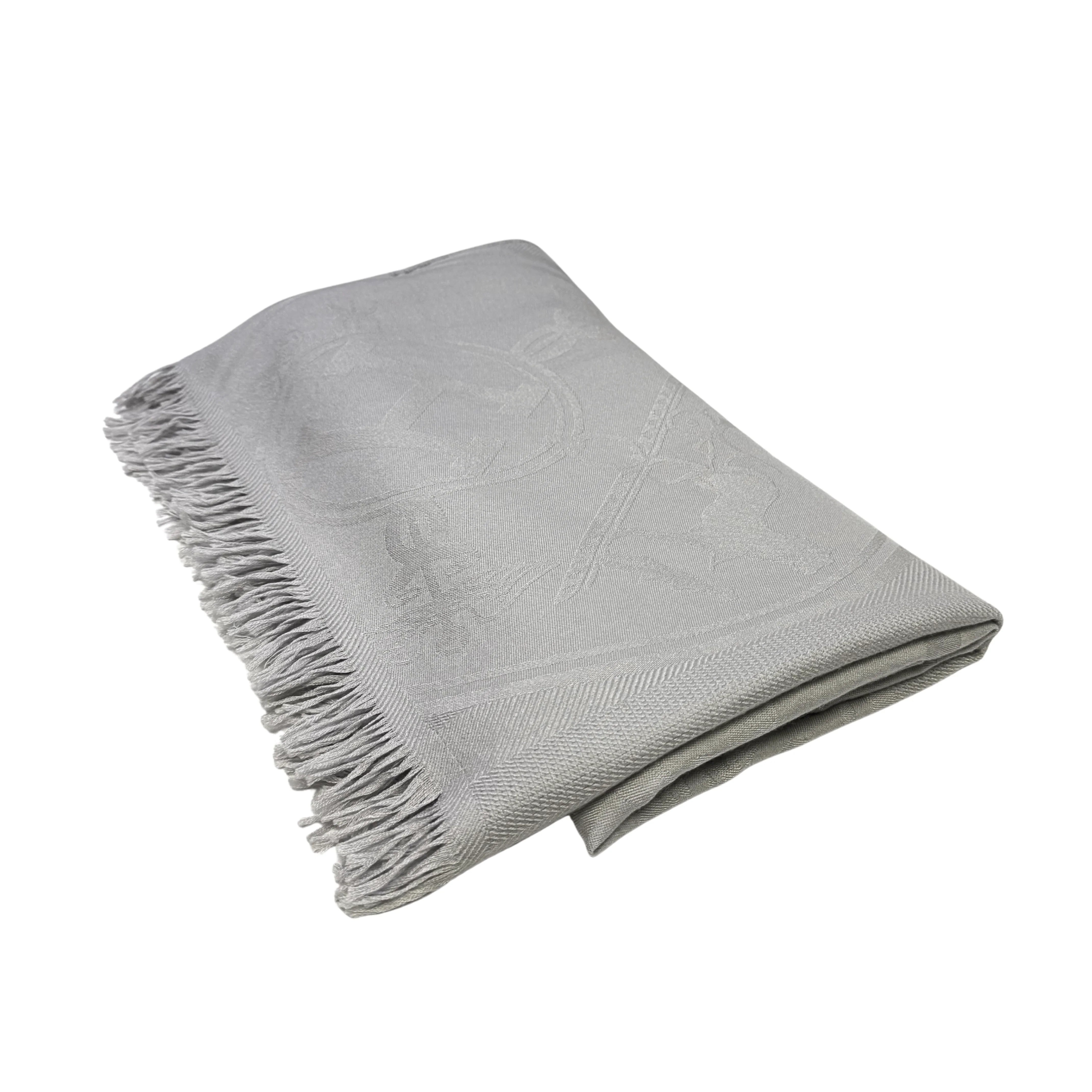 Hermès Silk Cashmere Scarf Grey - Lost Designer