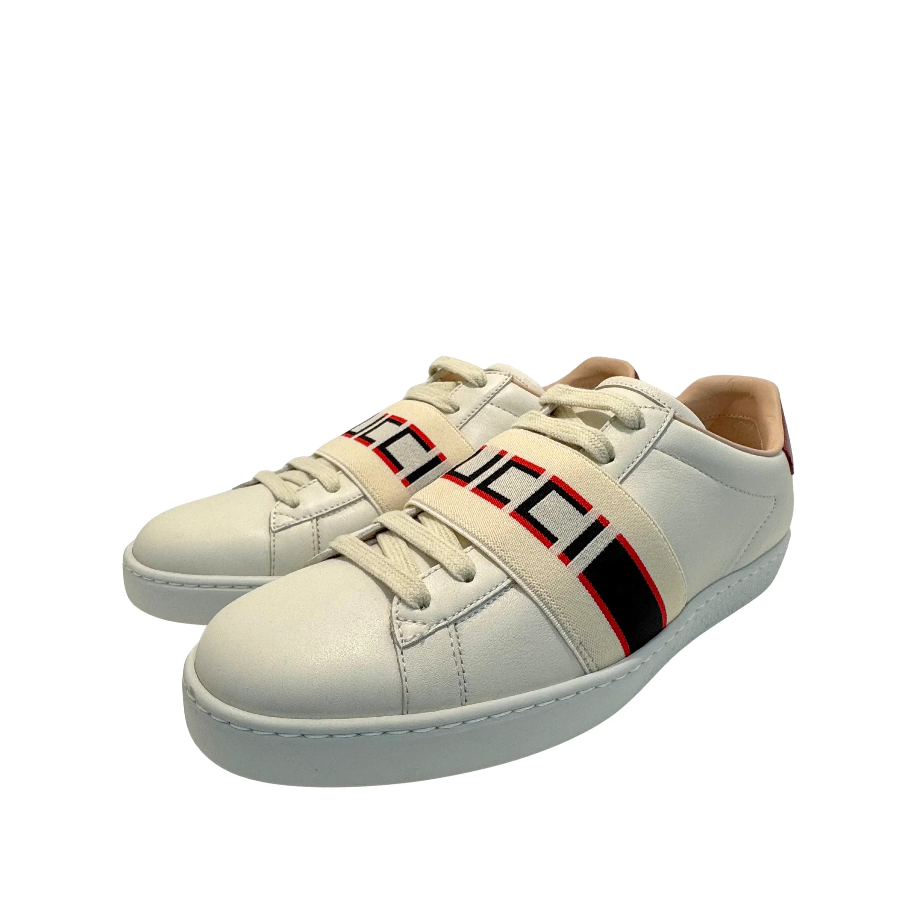 Gucci Ace Sneakers Leather White 37.5 - Lost Designer