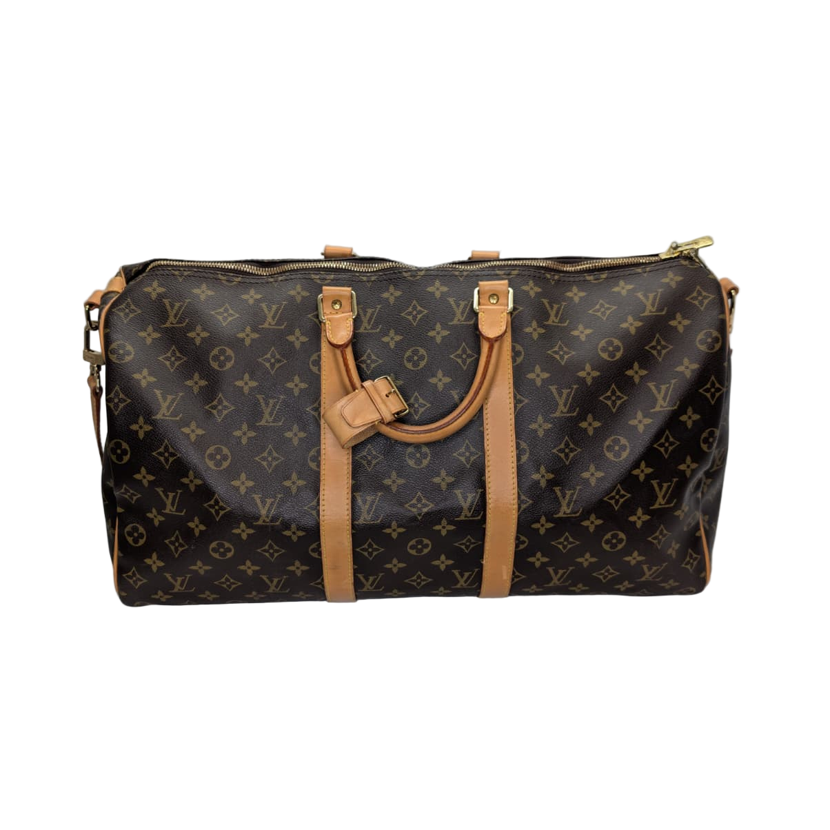 Louis Vuitton Monogram Keepall BandouliĆØre 50 Duffle Bag Brown