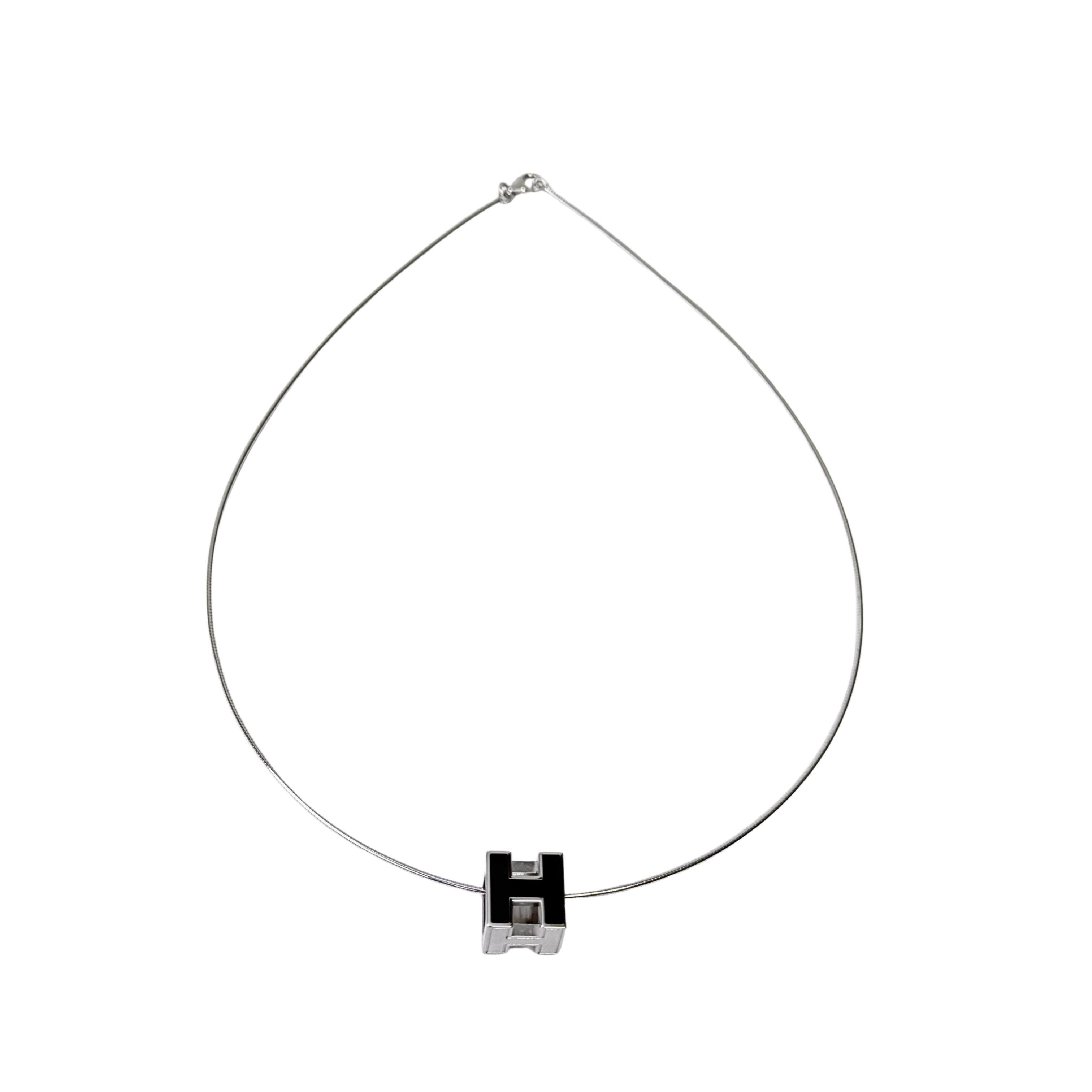 Hermés H Cube Necklace