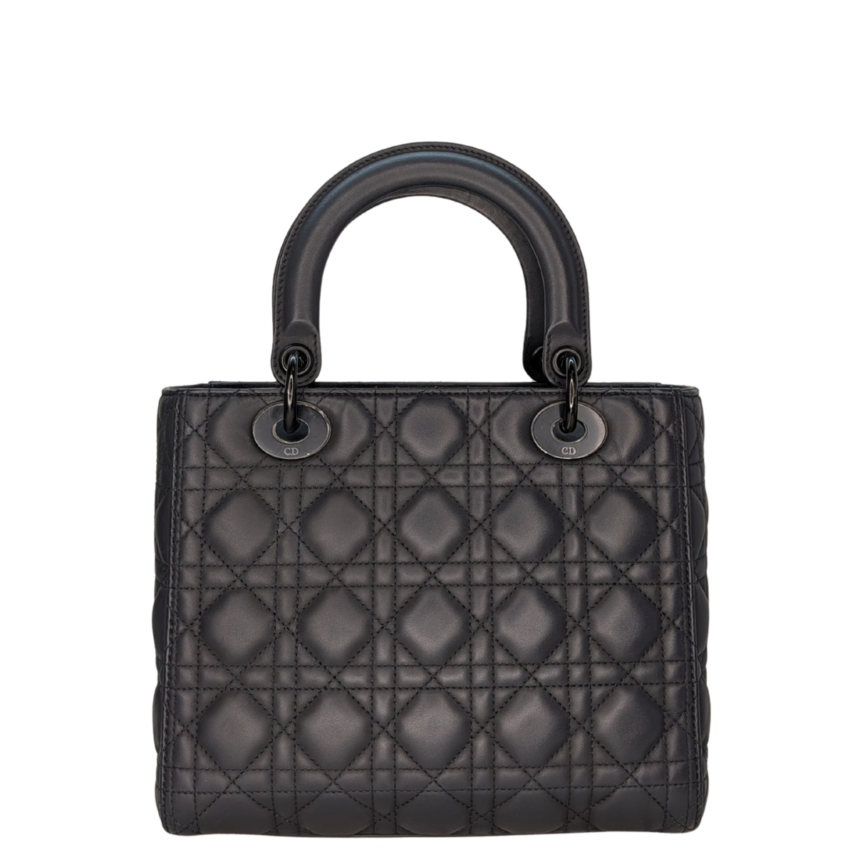 Dior Medium Lady Dior Cannage Black with Black Hardware
