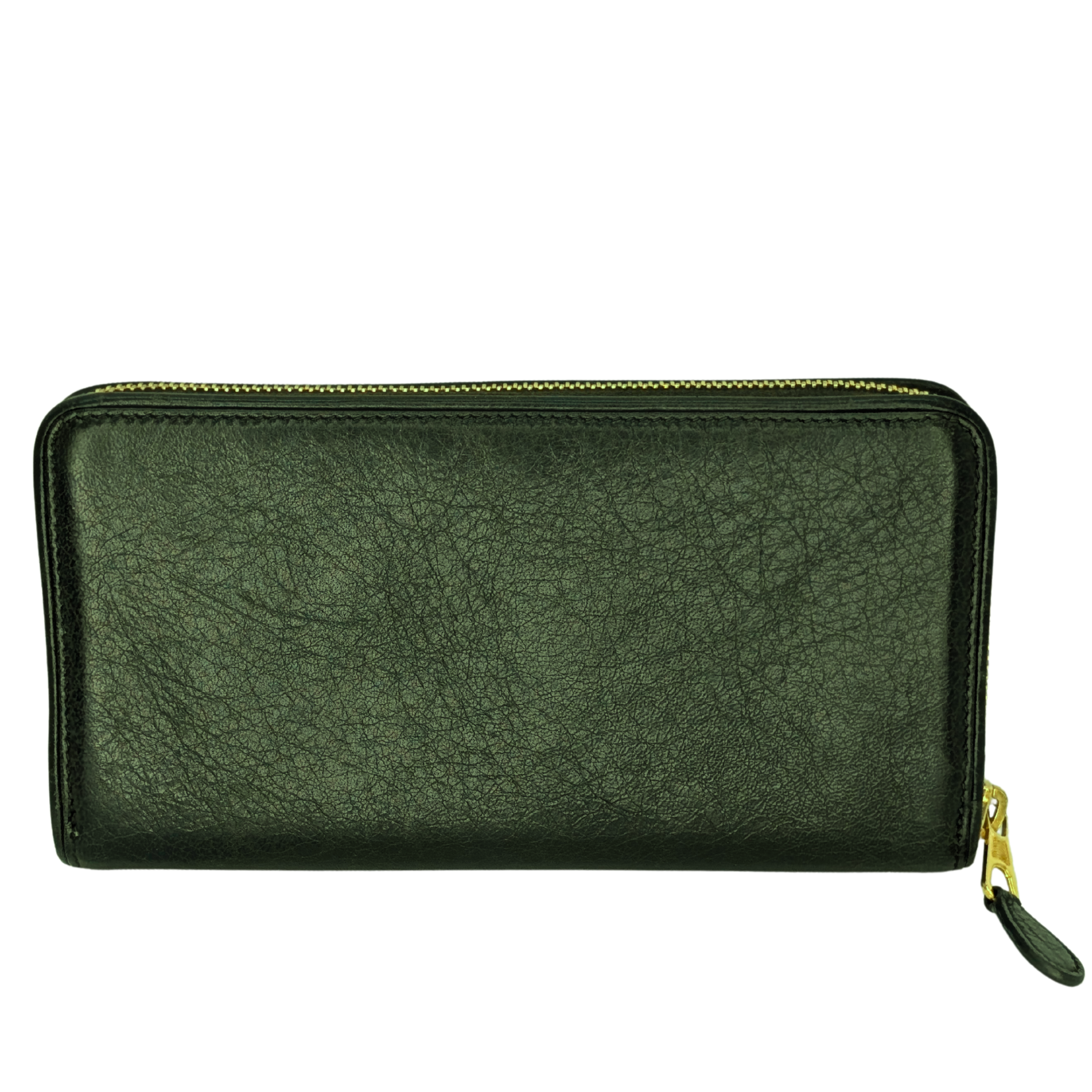 Balenciaga Zip Around Long Wallet Olive Green