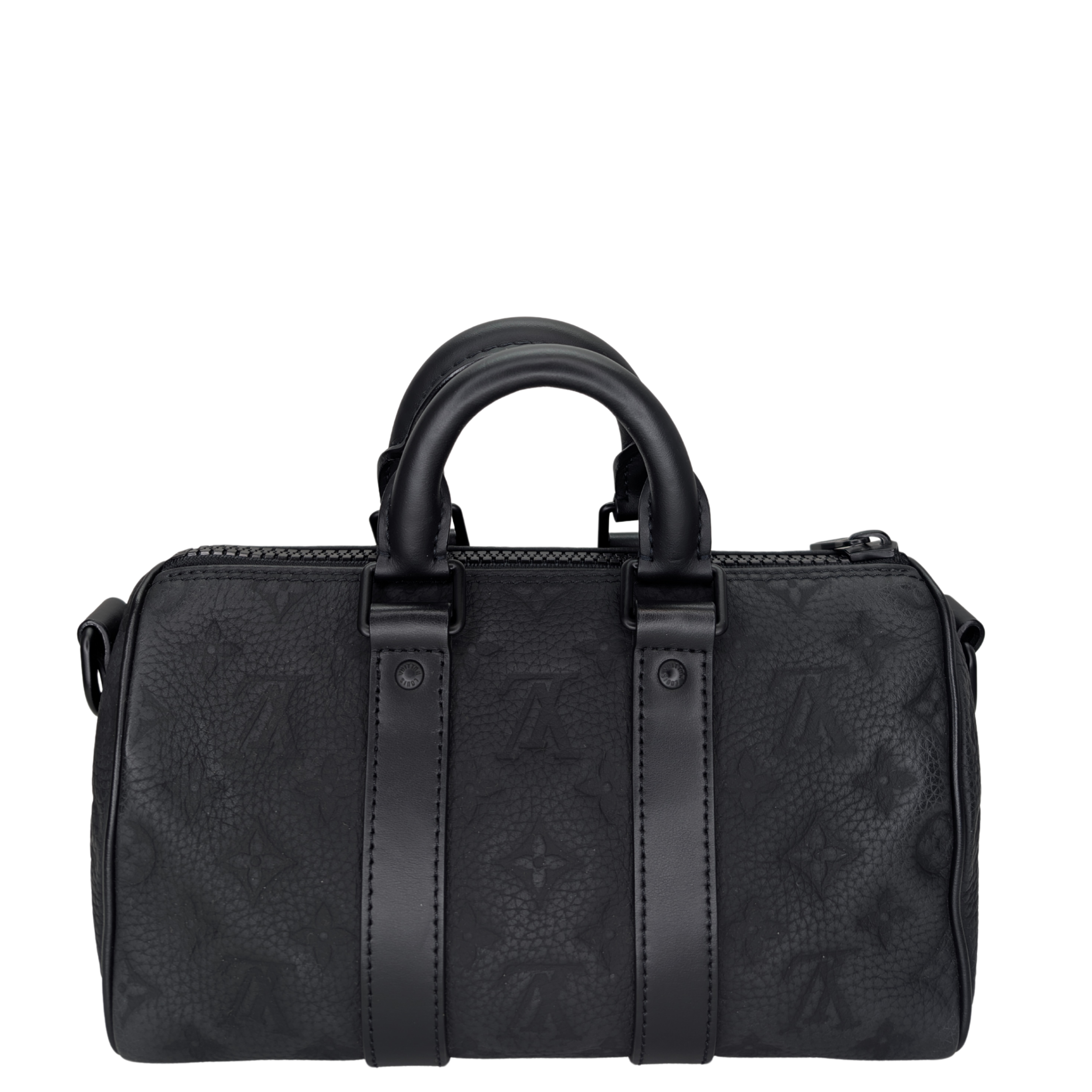 Louis Vuitton Keepall 25 Bandouliere Taurillon Monogram Leather Black