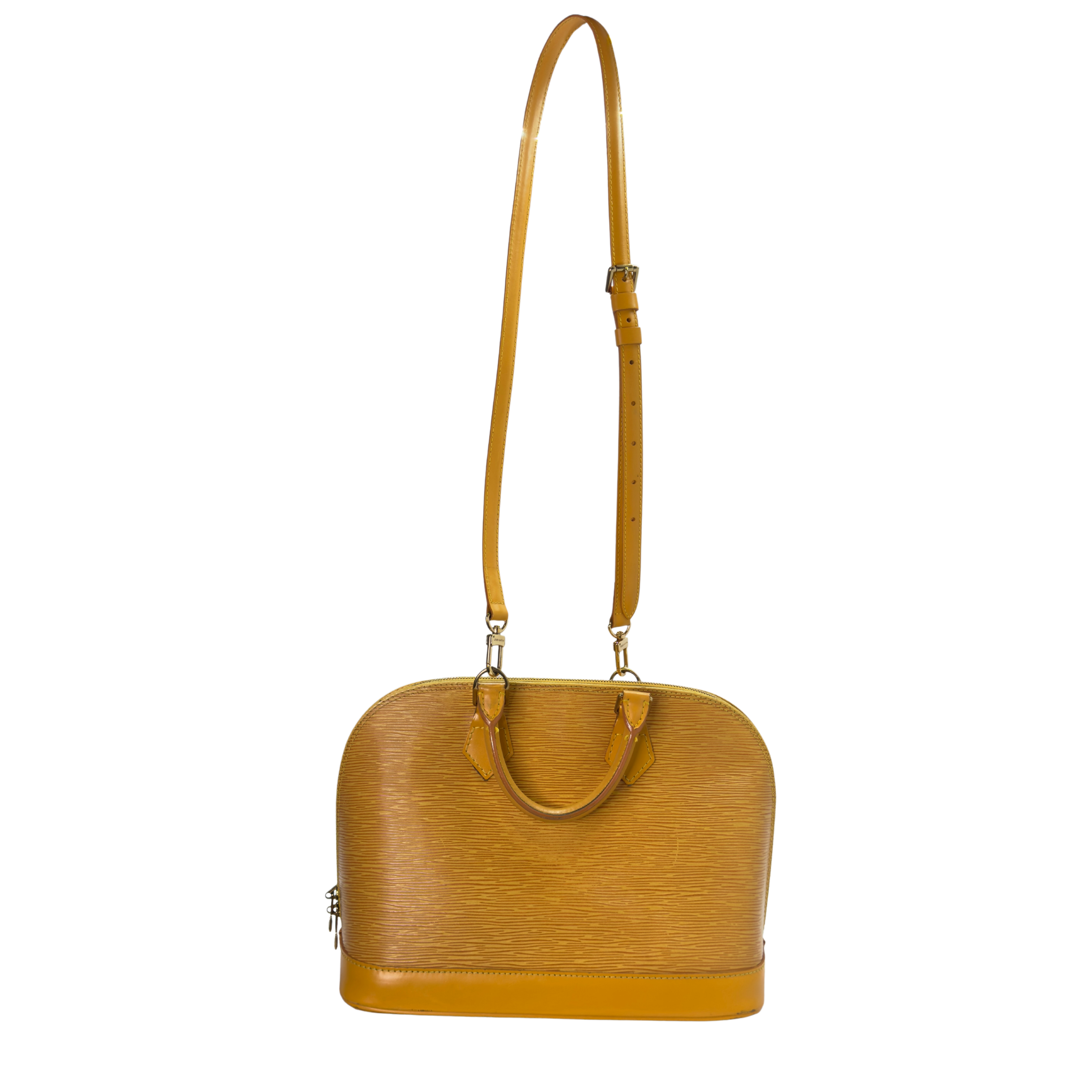 Louis Vuitton Epi Alma Shoulder Bag Yellow