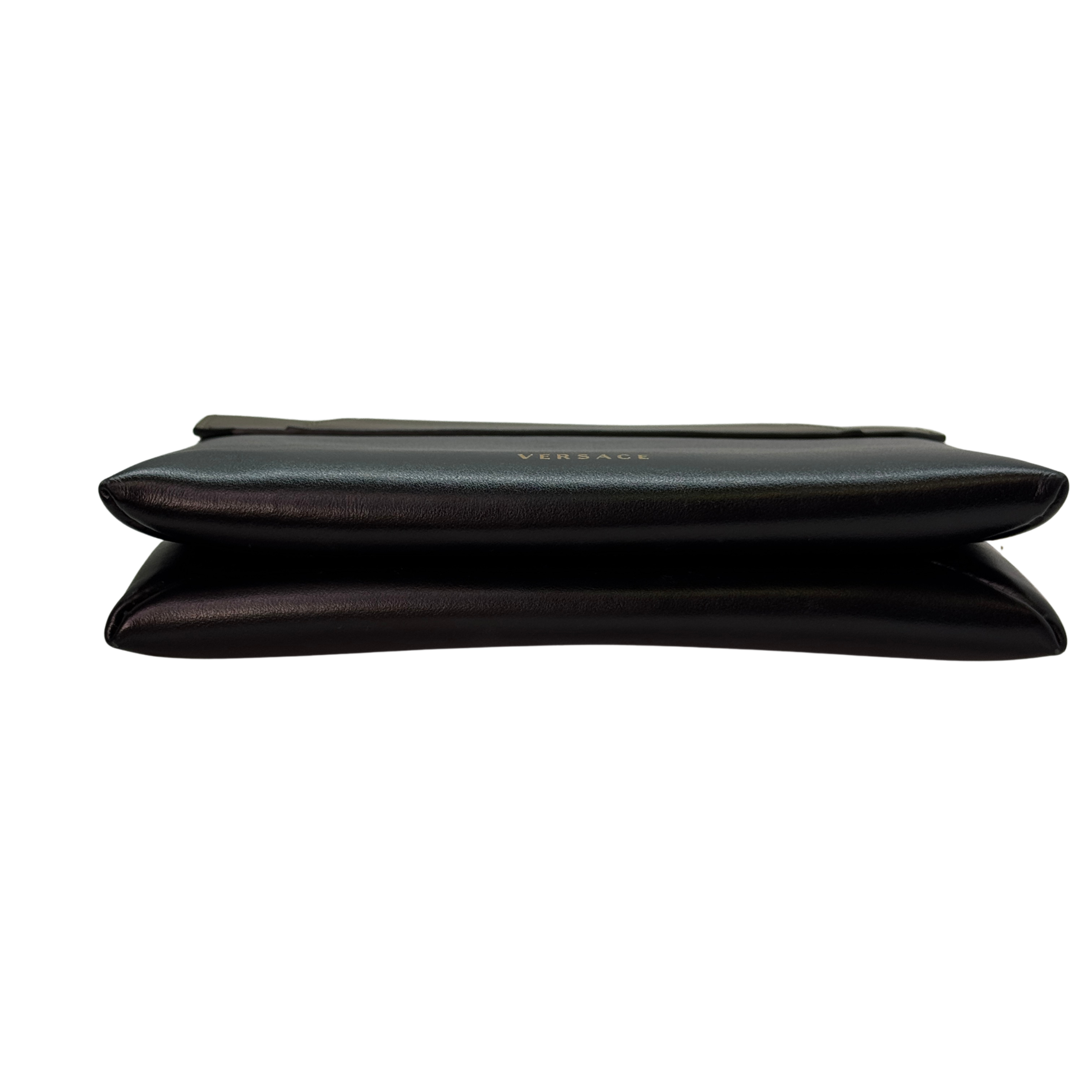 Versace Vitello Virtus Chain Clutch Brown/Black
