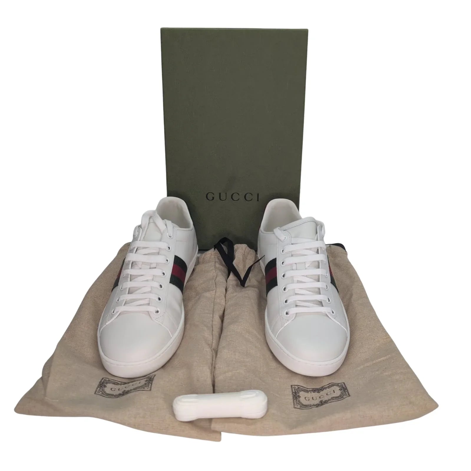 Gucci Ace Sneakers With Bae White 40.5 - Lost Designer