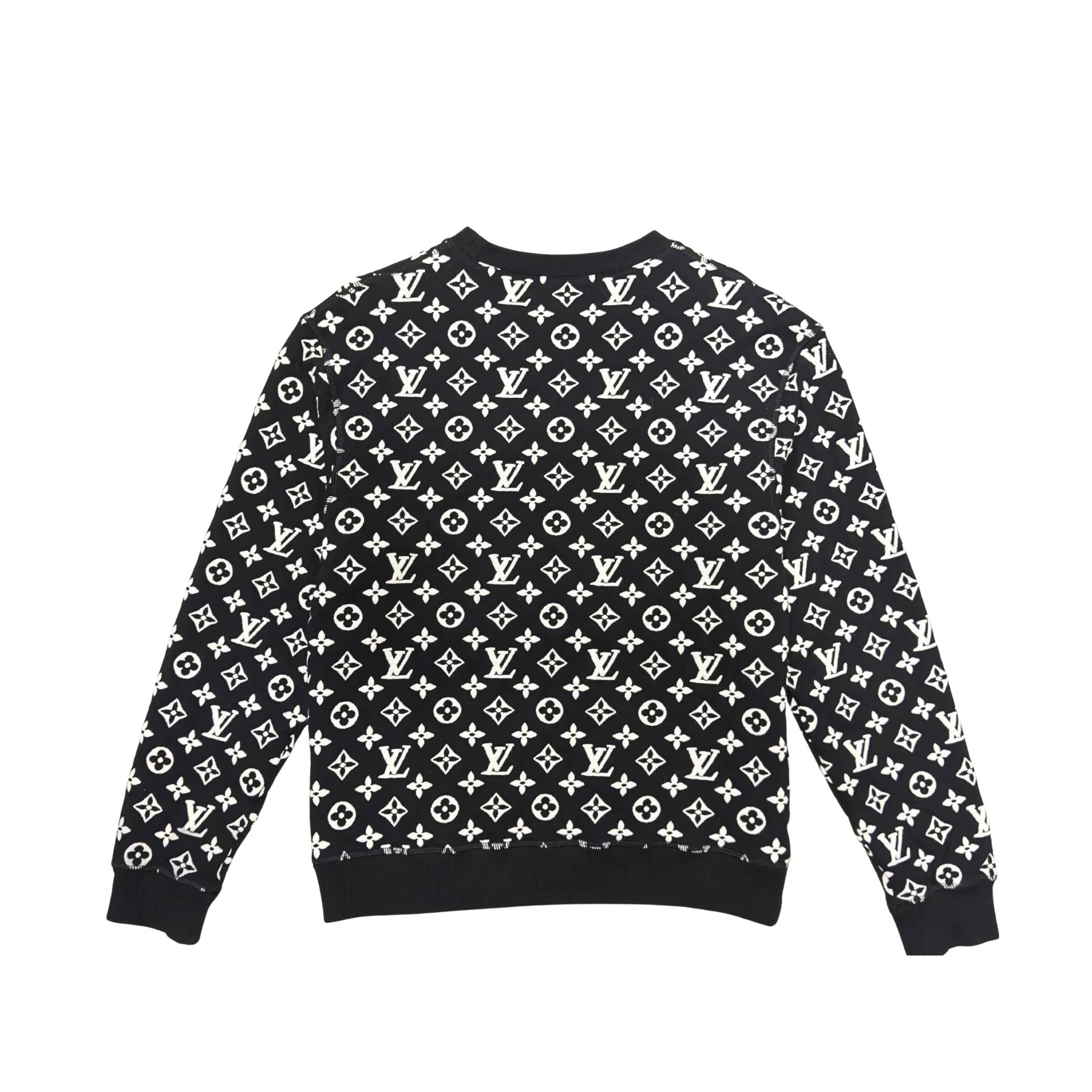 Louis Vuitton Monogram Sweatshirt Black/White XS - Lost Designer