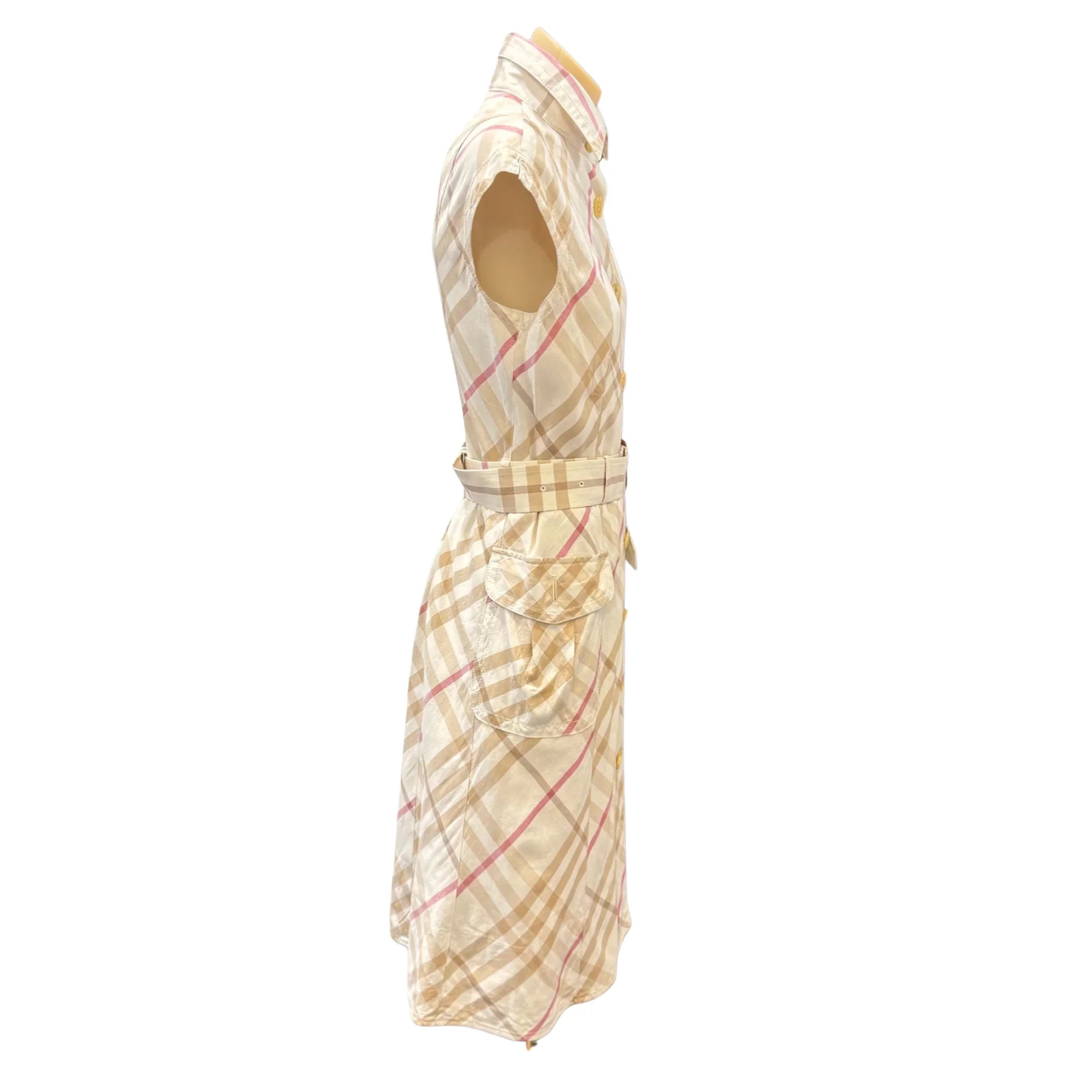 Burberry London Dress Beige 42 - Lost Designer