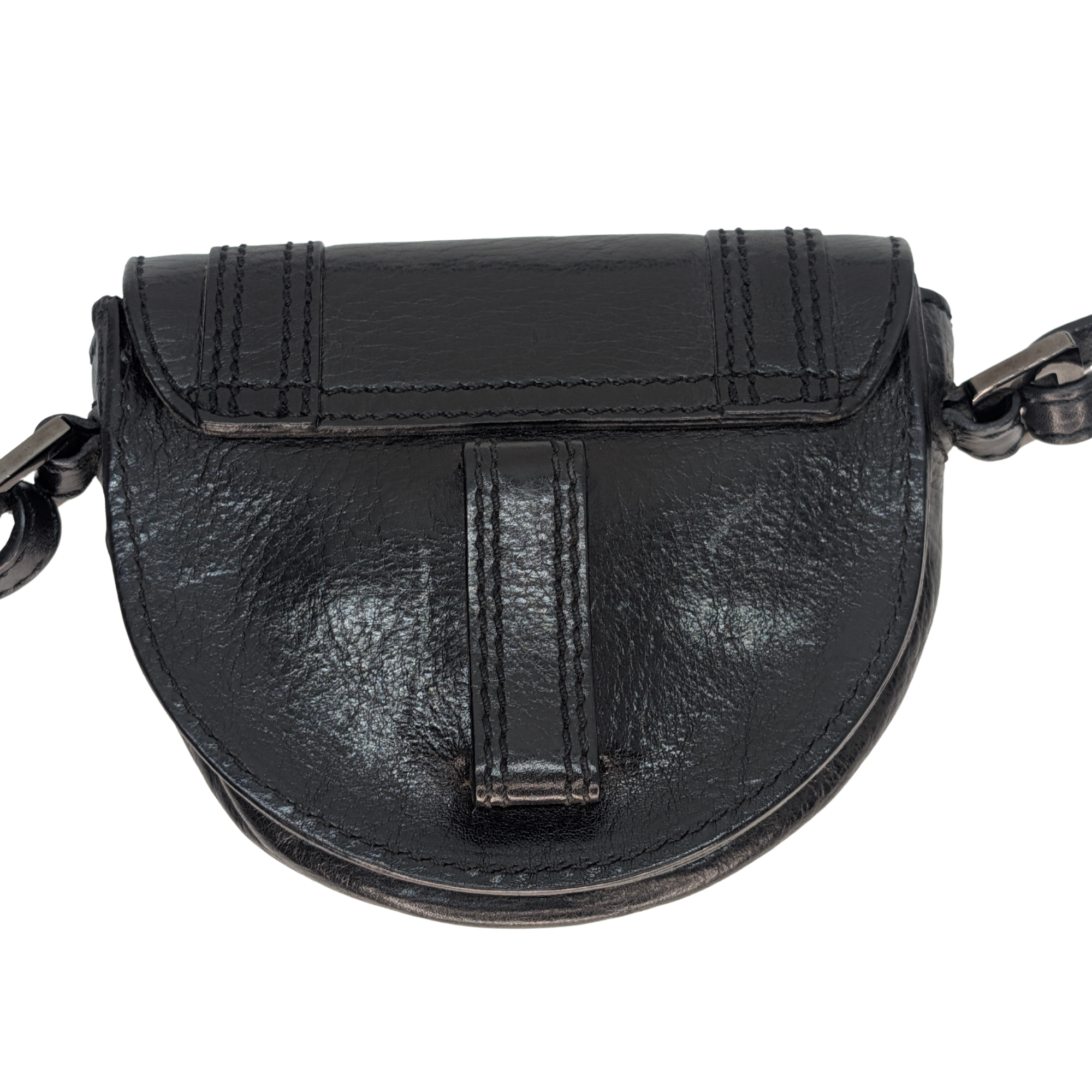 Burberry Mini Leather Crossbody Bag Black