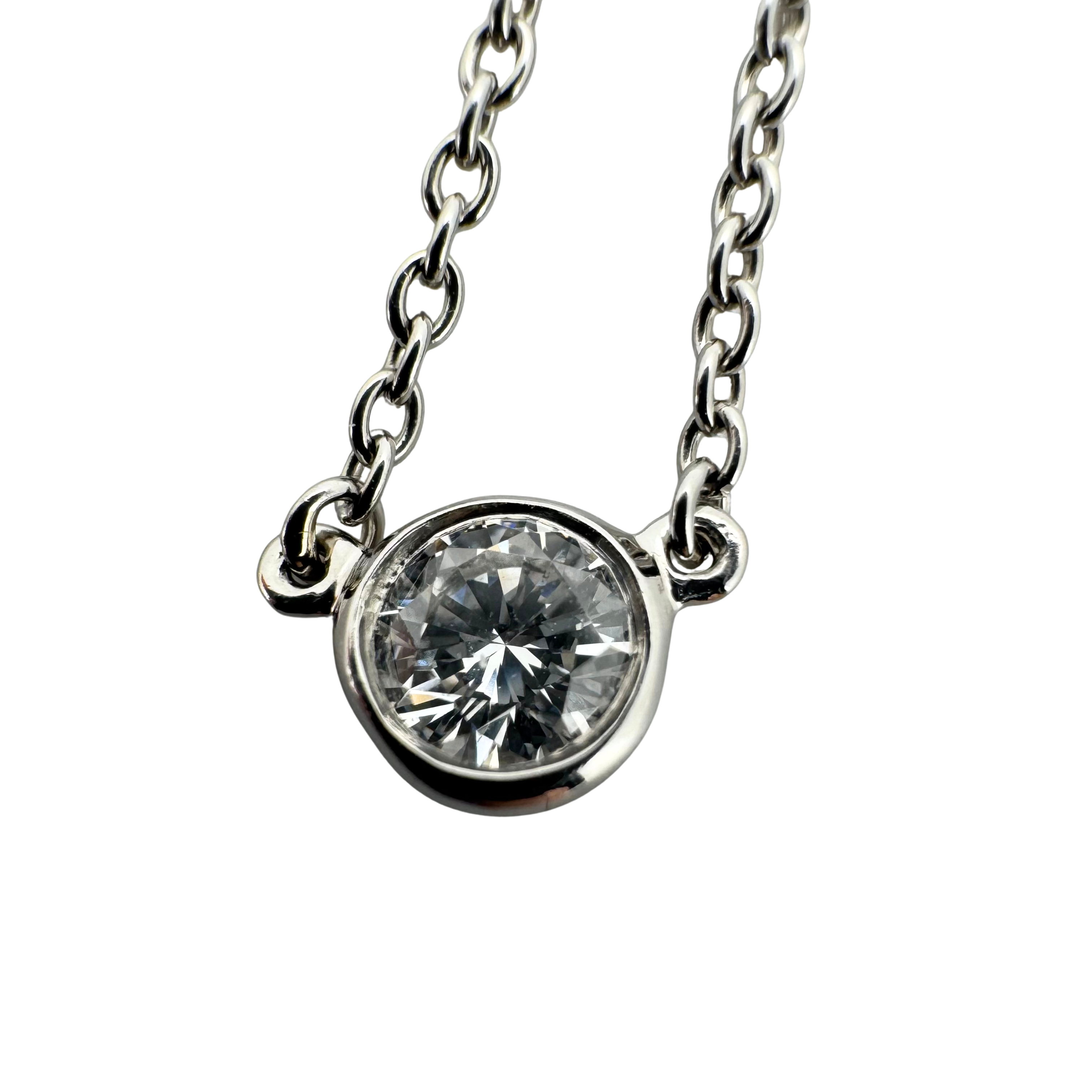 Tiffany & Co Elsa Peretti By The Yard Platinum 0.17 Ct Diamond Necklace - Lost Designer