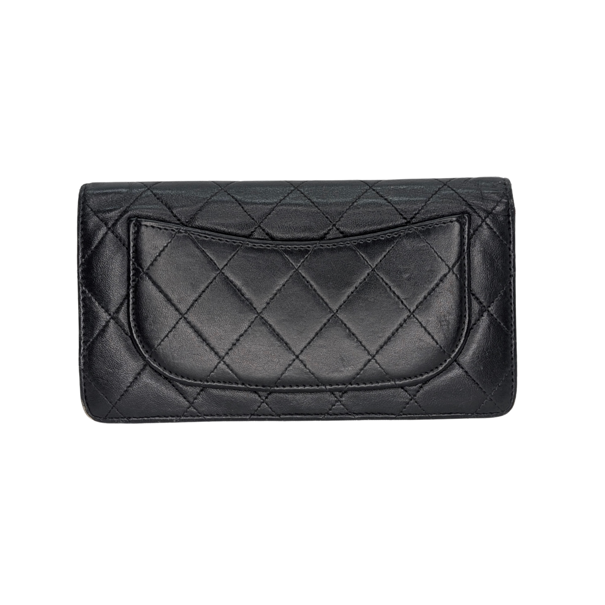 Chanel Lambskin Leather Wallet Black