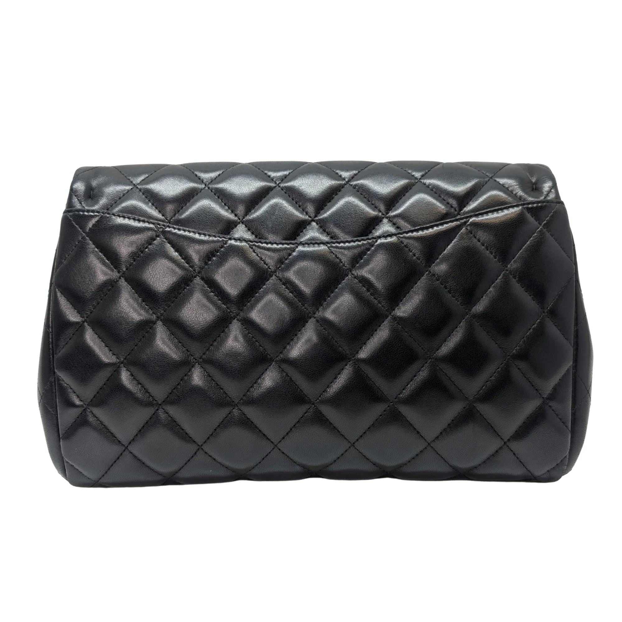 Chanel Classic Quilted Clutch With Chain Black - Lost Designer