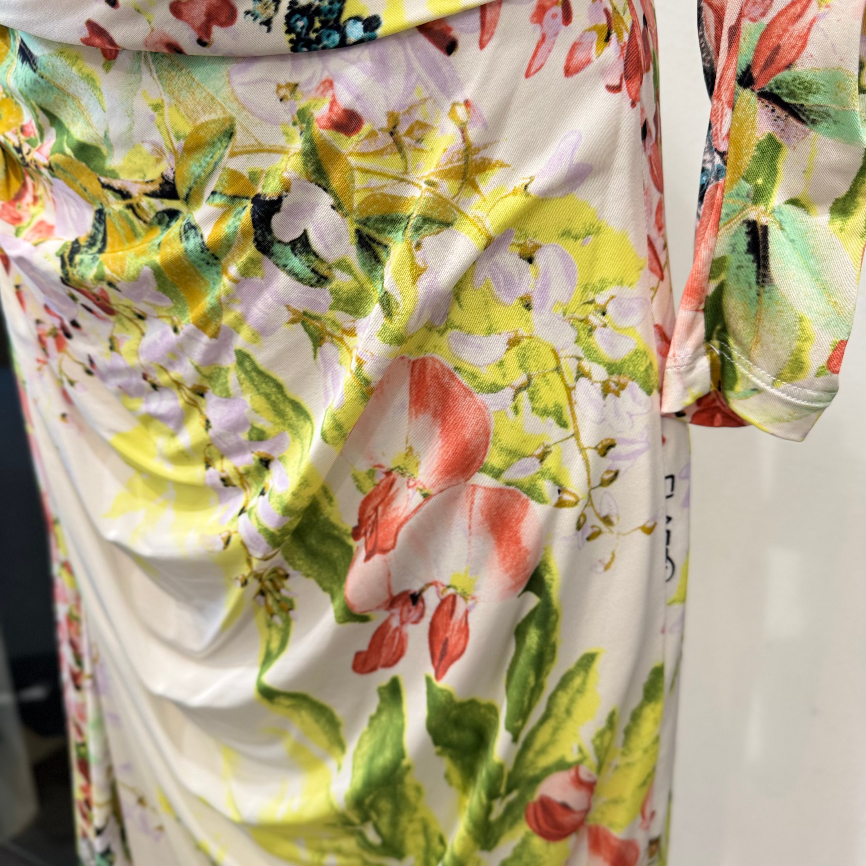 Roberto Cavalli Class Floral Dress 38 White Multicolour