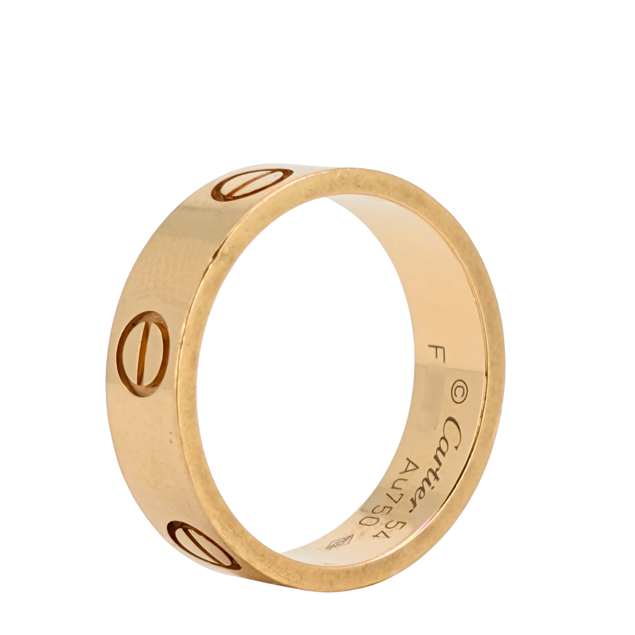 Cartier Love Ring Classic Model 18K Gold size 54