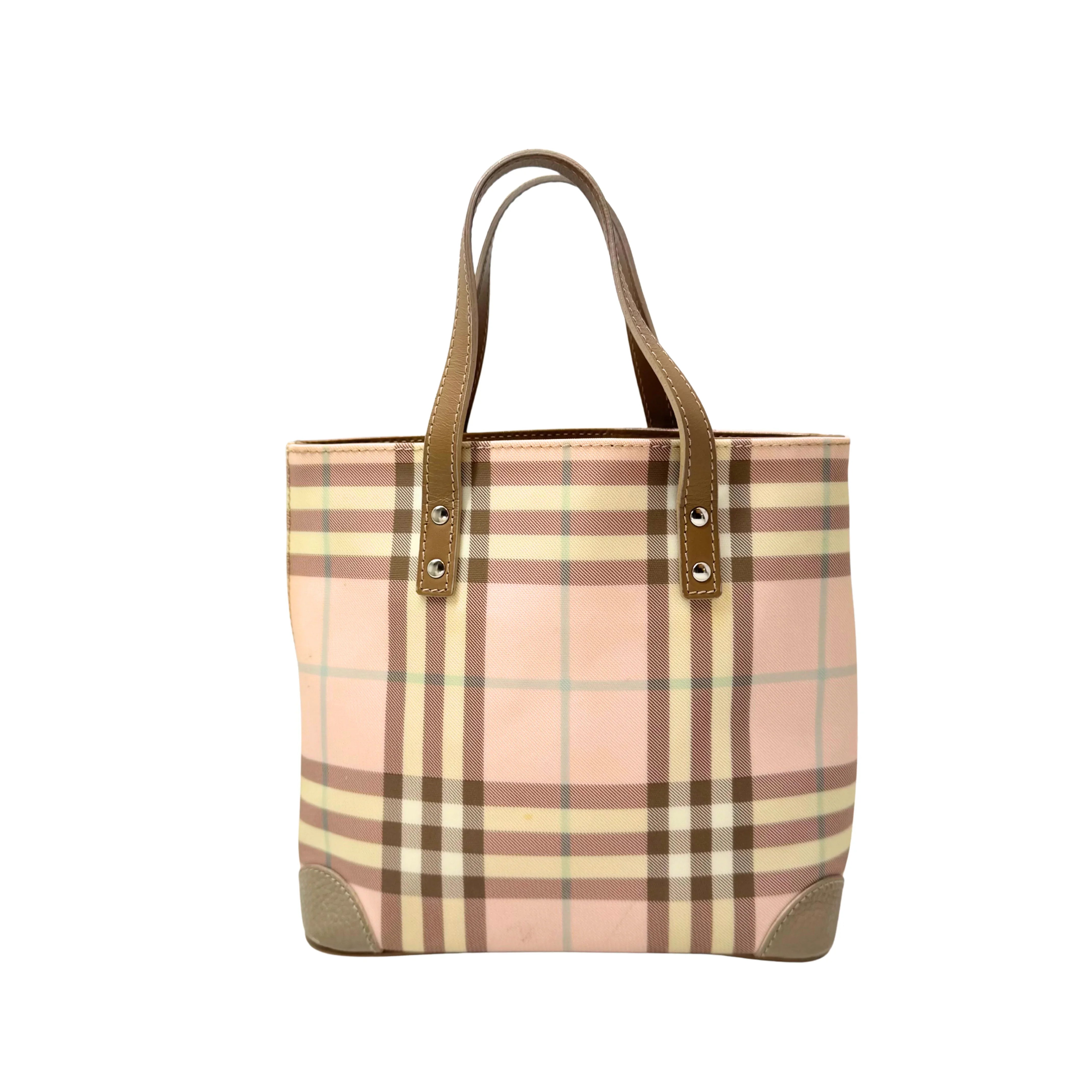 Burberry Nova Check Tote Bag Pink - Lost Designer